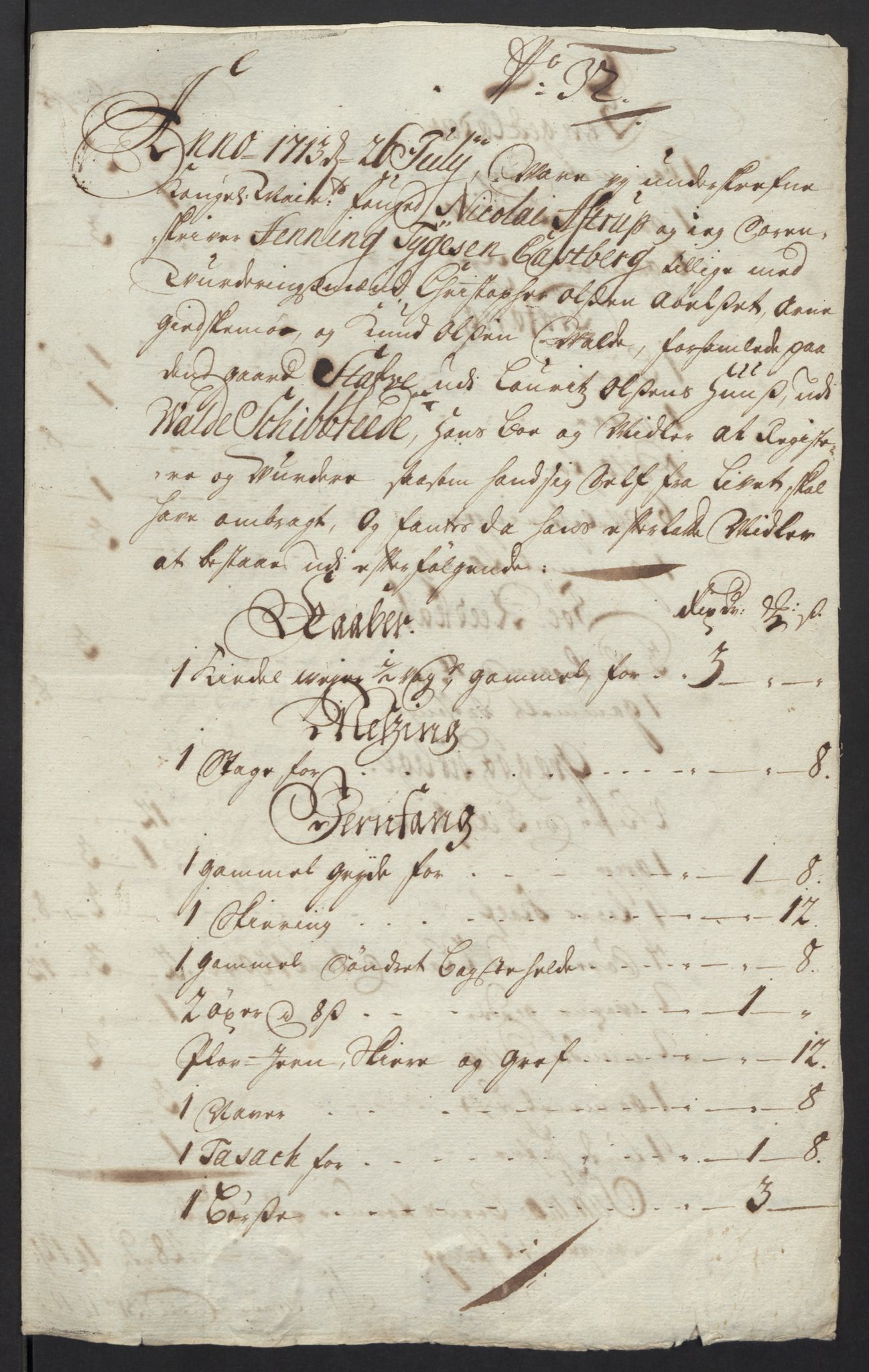 Rentekammeret inntil 1814, Reviderte regnskaper, Fogderegnskap, RA/EA-4092/R54/L3565: Fogderegnskap Sunnmøre, 1712-1713, s. 512