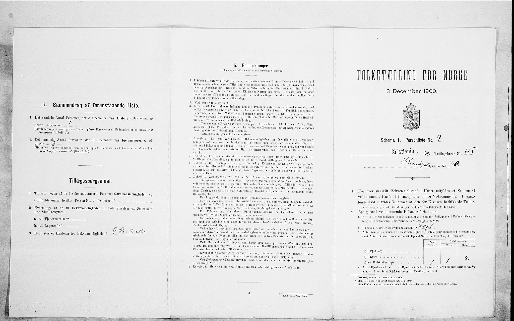 SAO, Folketelling 1900 for 0301 Kristiania kjøpstad, 1900, s. 92953