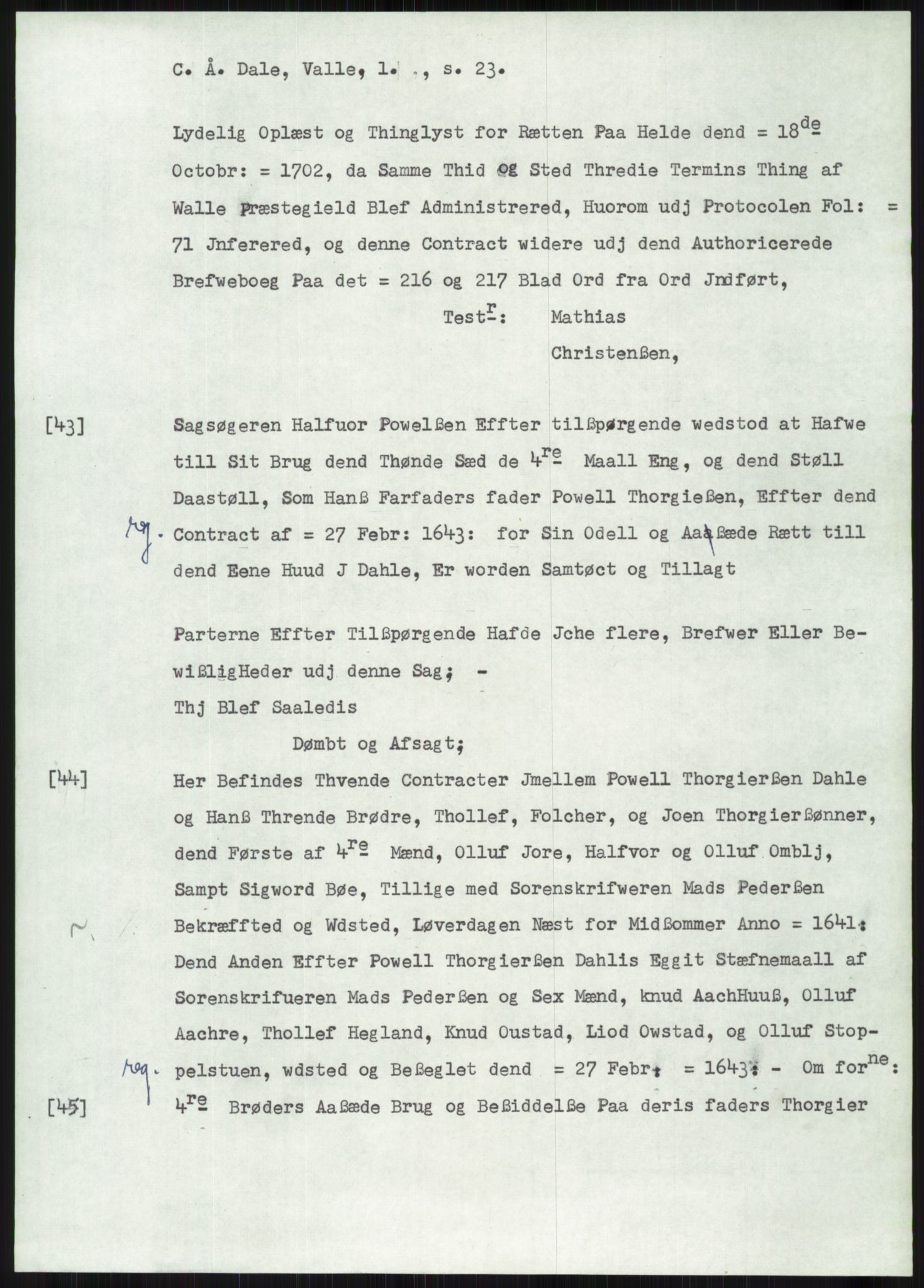 Samlinger til kildeutgivelse, Diplomavskriftsamlingen, AV/RA-EA-4053/H/Ha, s. 1617