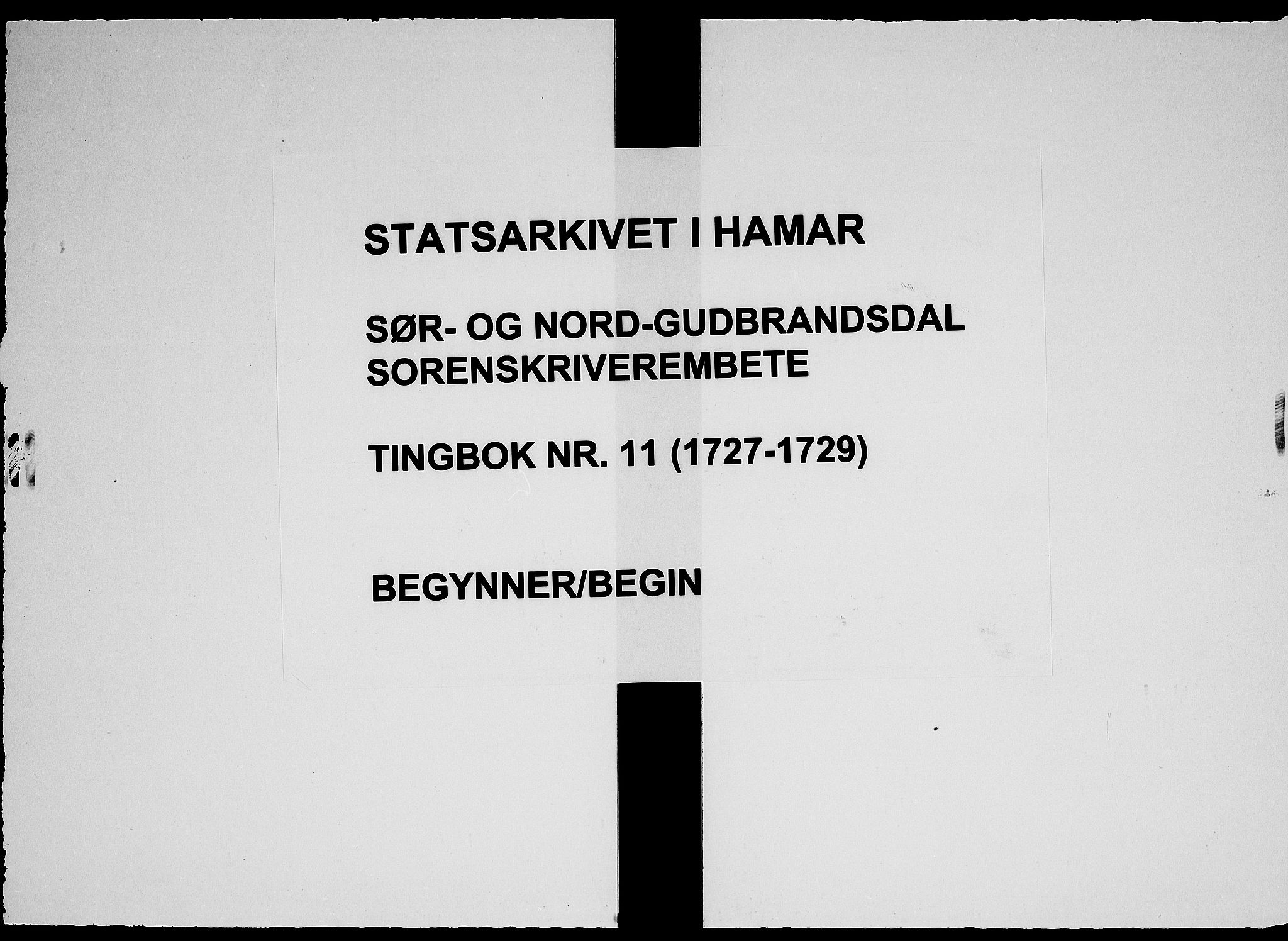 Sorenskriverier i Gudbrandsdalen, SAH/TING-036/G/Gb/Gbc/L0011: Tingbok - Nord- og Sør-Gudbrandsdal, 1727-1729