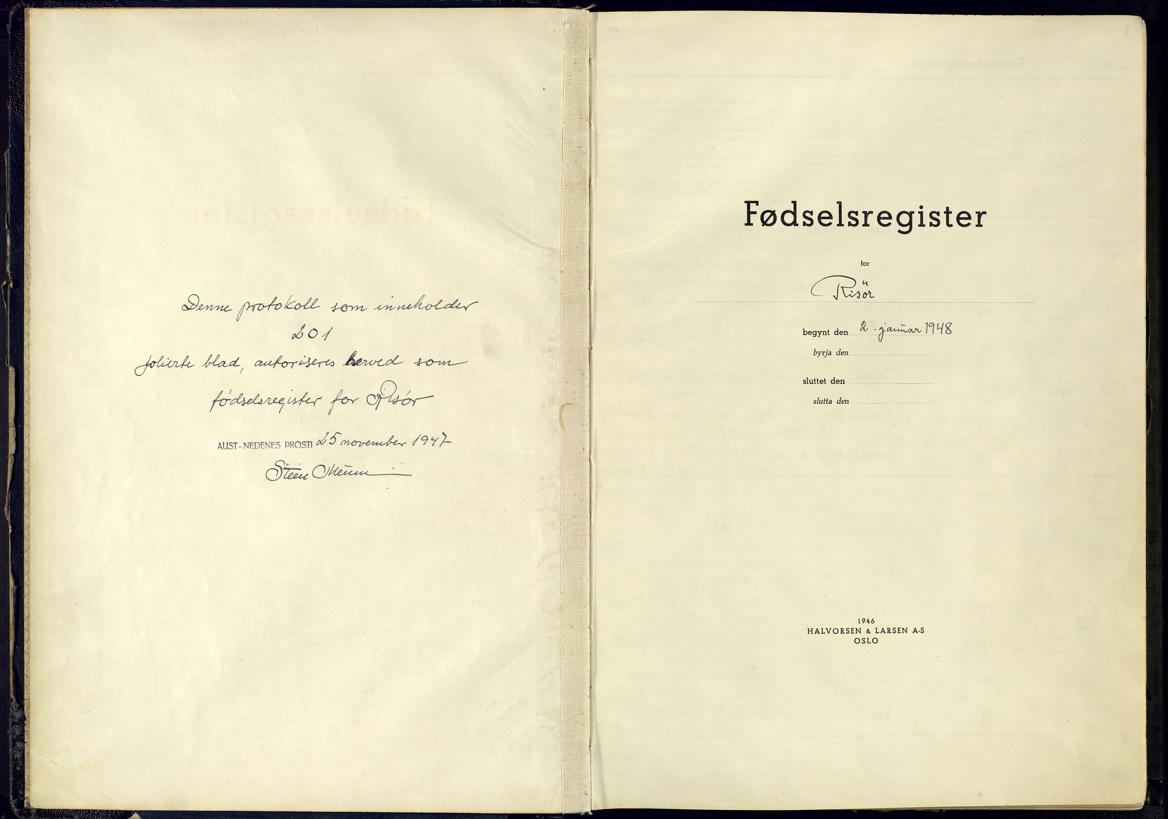 Risør sokneprestkontor, AV/SAK-1111-0035/J/Ja/L0002: Fødselsregister nr. A-VI-14, 1948-1982