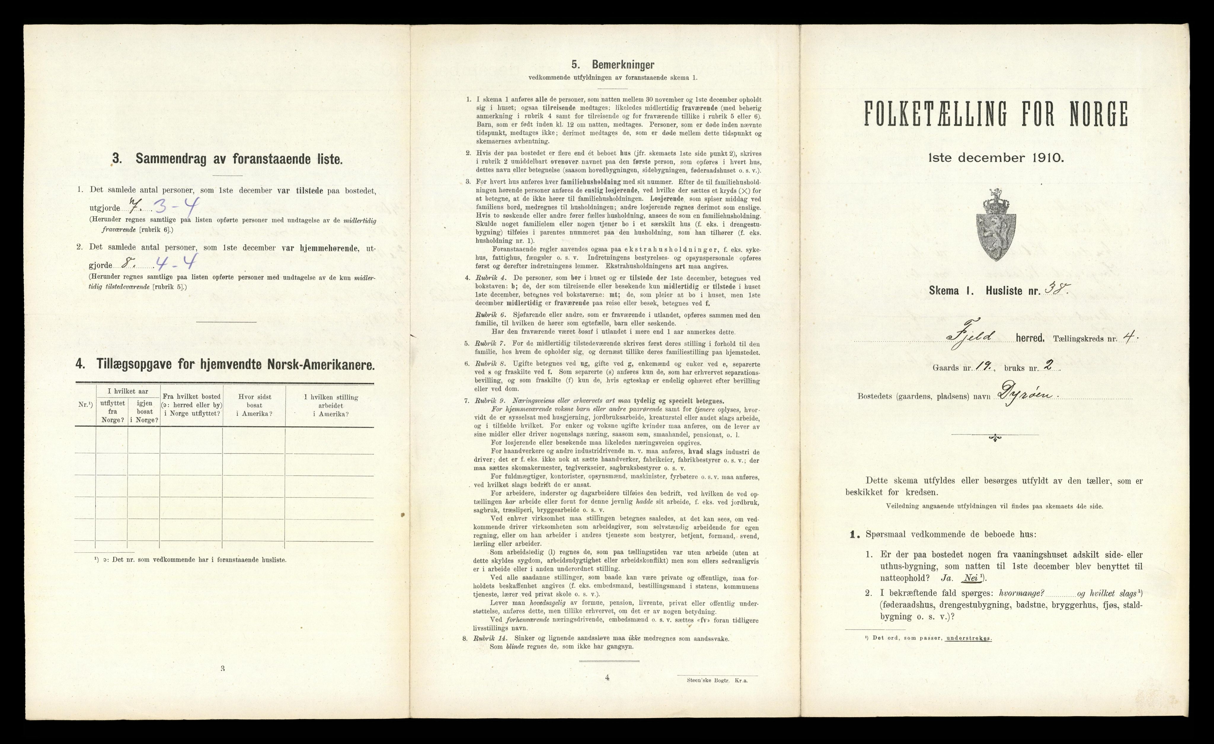 RA, Folketelling 1910 for 1246 Fjell herred, 1910, s. 463