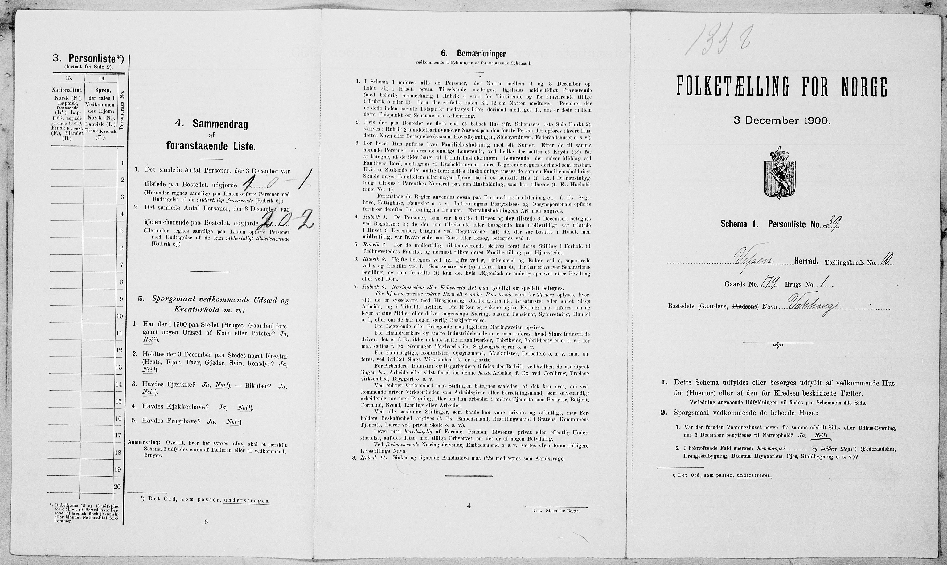 SAT, Folketelling 1900 for 1824 Vefsn herred, 1900, s. 955