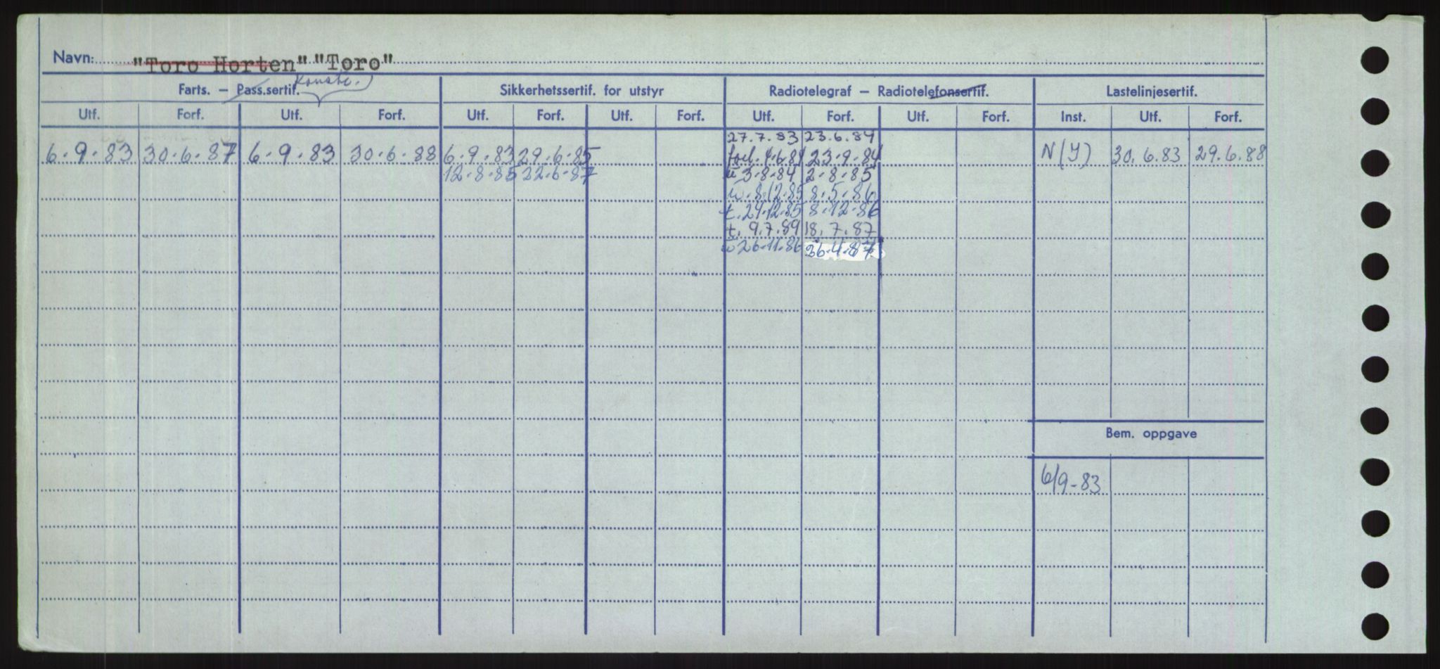 Sjøfartsdirektoratet med forløpere, Skipsmålingen, RA/S-1627/H/Hd/L0039: Fartøy, Ti-Tø, s. 350