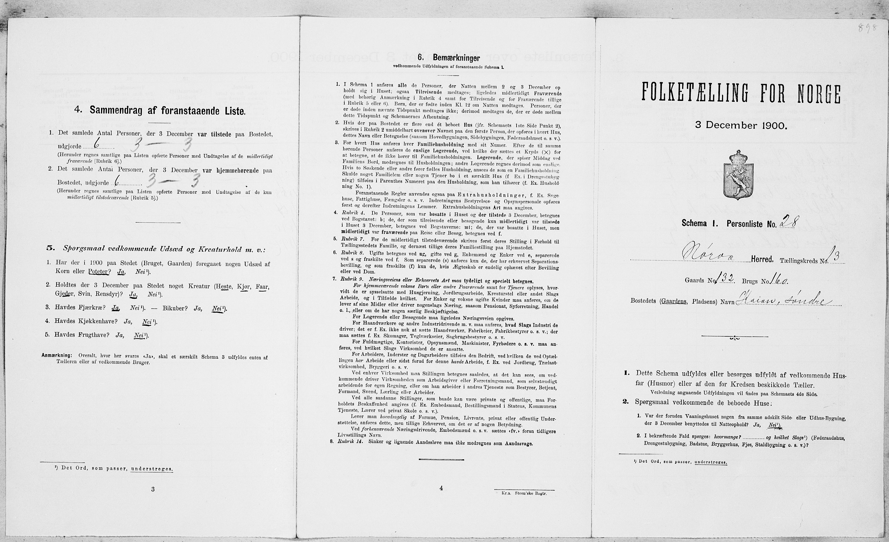 SAT, Folketelling 1900 for 1640 Røros herred, 1900, s. 1438