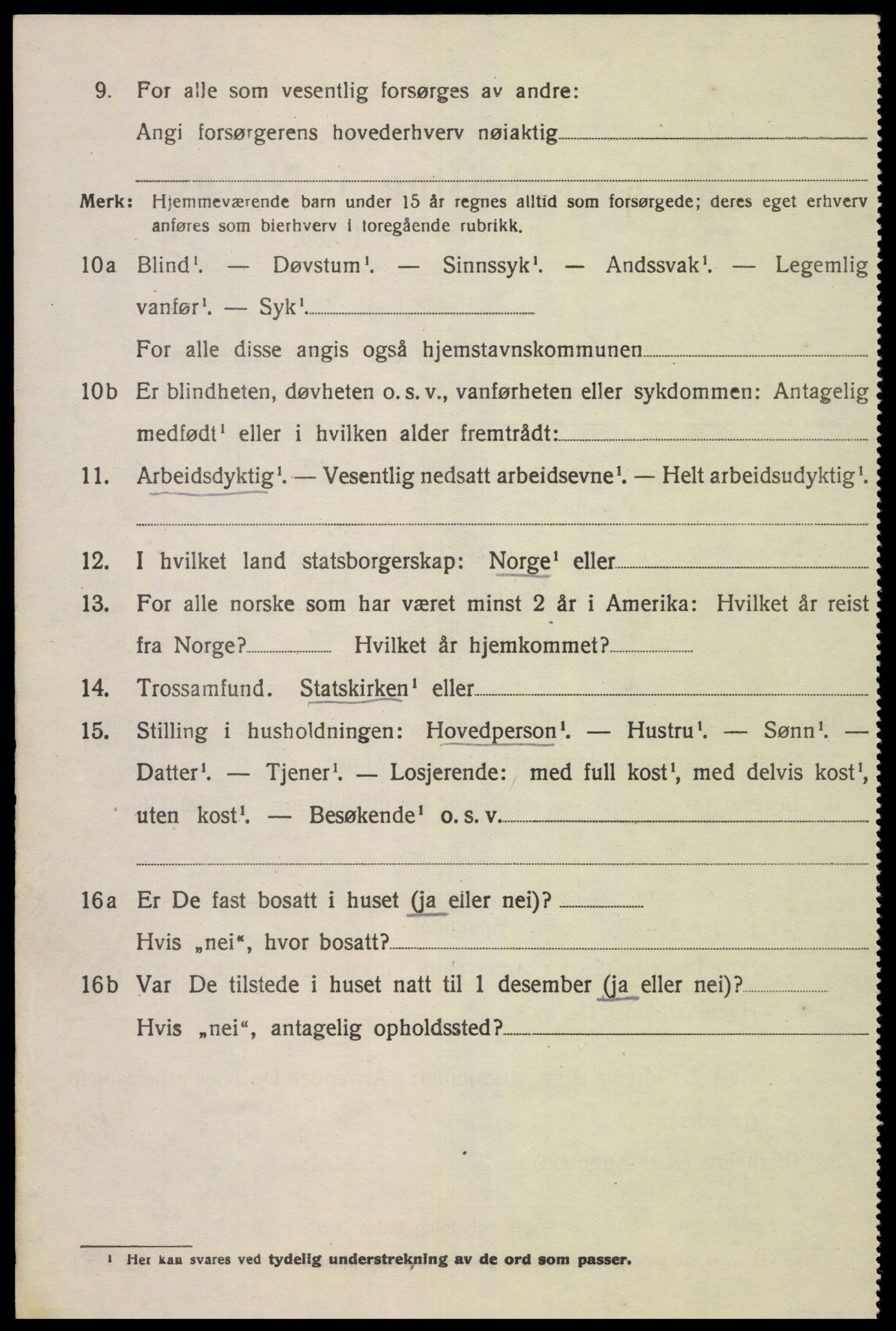 SAK, Folketelling 1920 for 1047 Øvre Sirdal herred, 1920, s. 534