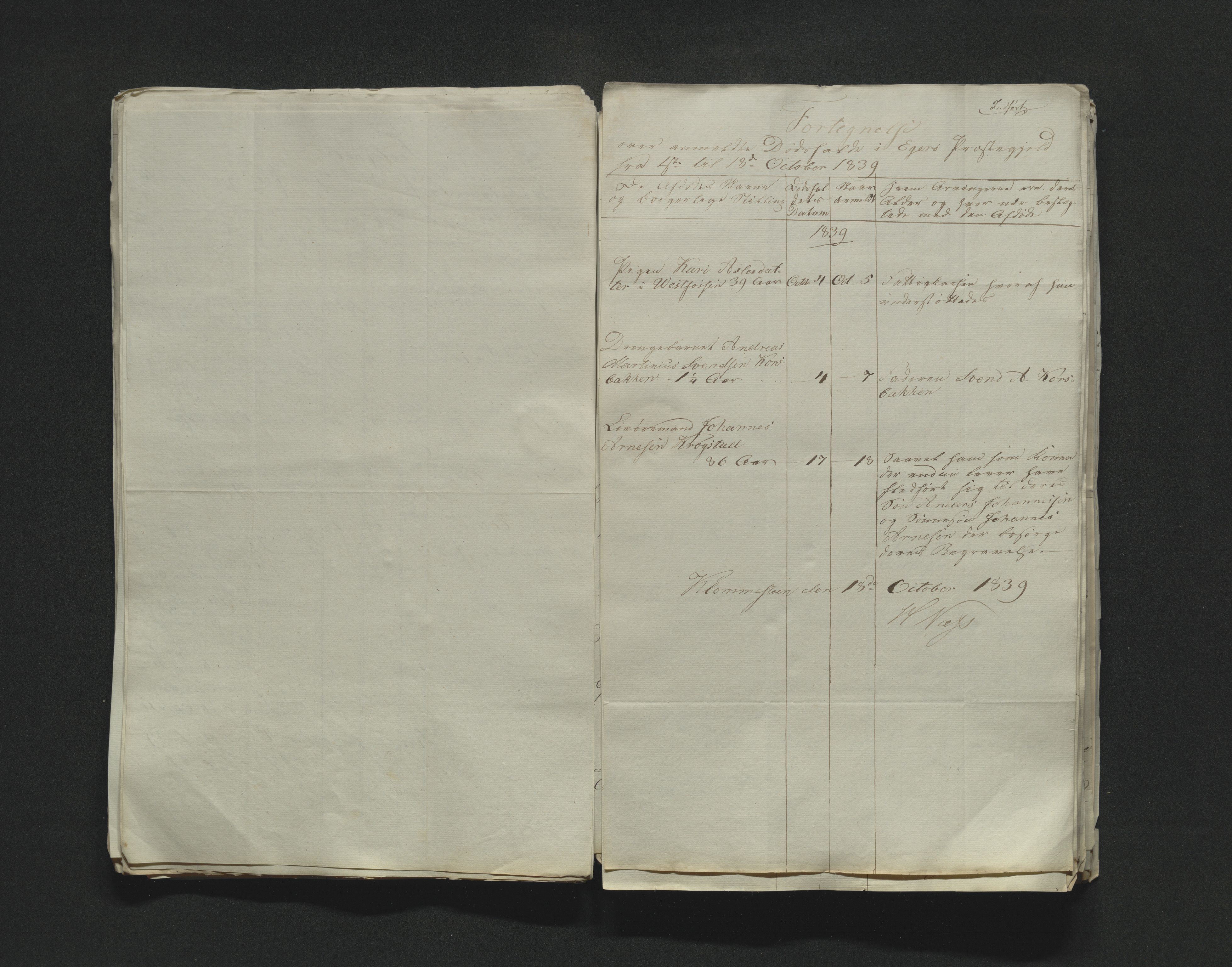 Eiker, Modum og Sigdal sorenskriveri, AV/SAKO-A-123/H/Ha/Hab/L0005: Dødsfallsmeldinger, 1837-1840