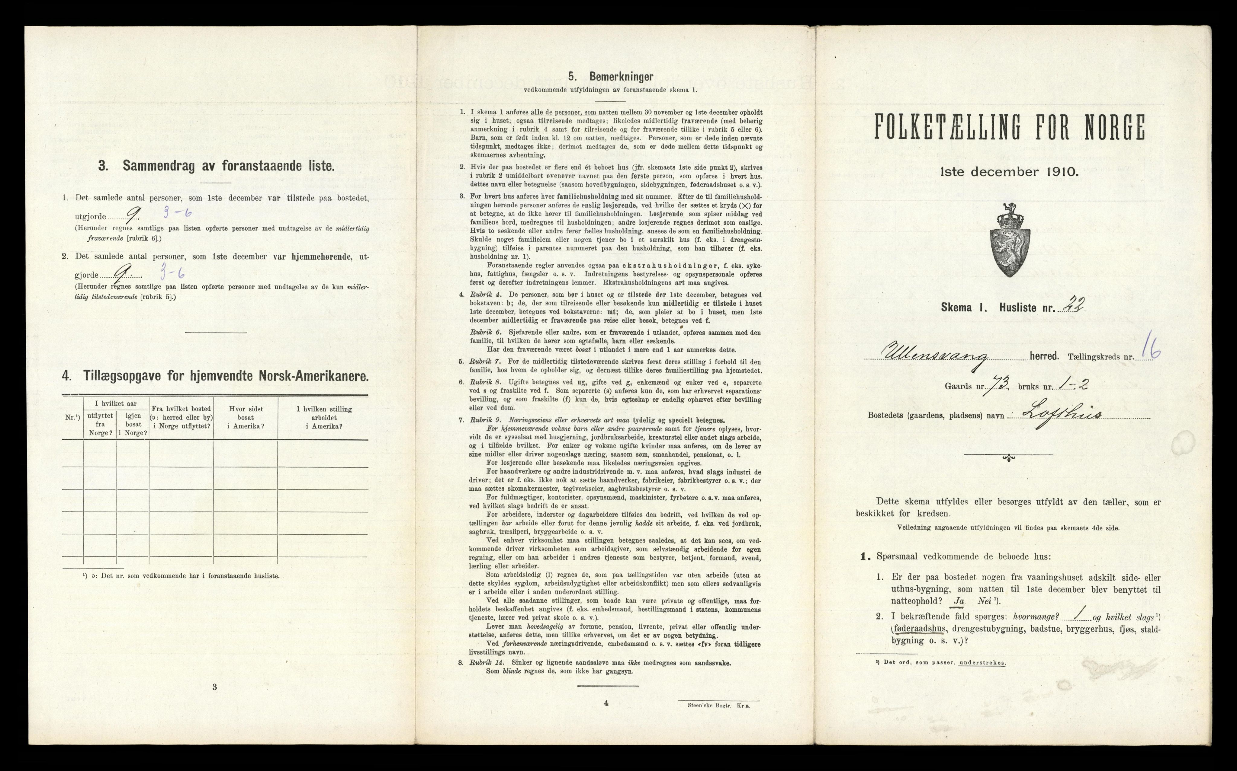 RA, Folketelling 1910 for 1230 Ullensvang herred, 1910, s. 2009