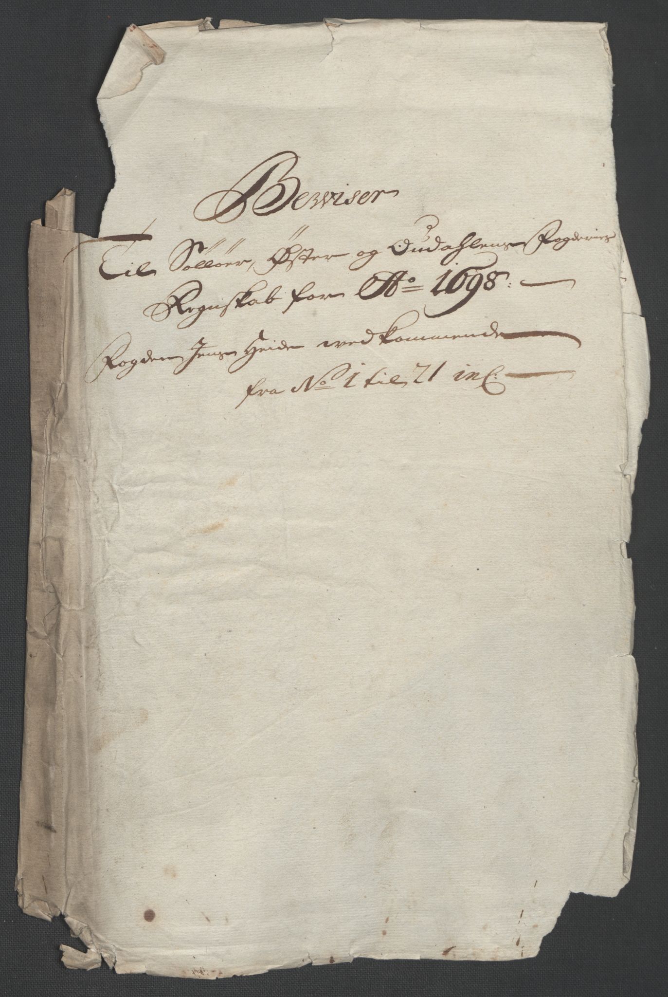 Rentekammeret inntil 1814, Reviderte regnskaper, Fogderegnskap, RA/EA-4092/R13/L0836: Fogderegnskap Solør, Odal og Østerdal, 1698, s. 18