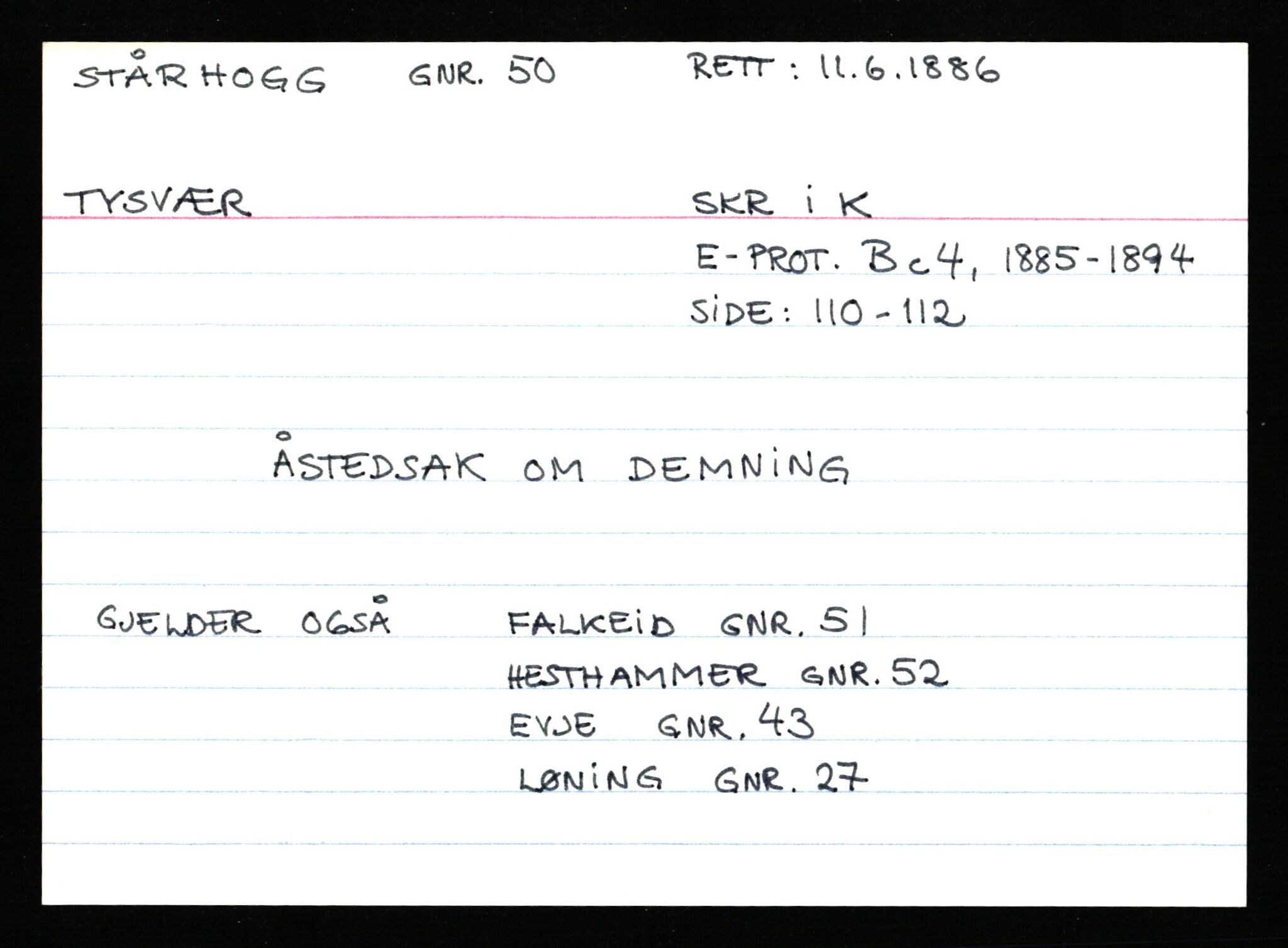 Statsarkivet i Stavanger, AV/SAST-A-101971/03/Y/Ym/L0056: Åstedskort sortert etter gårdsnavn: Stokkeland - Sund, 1600-1950, s. 614