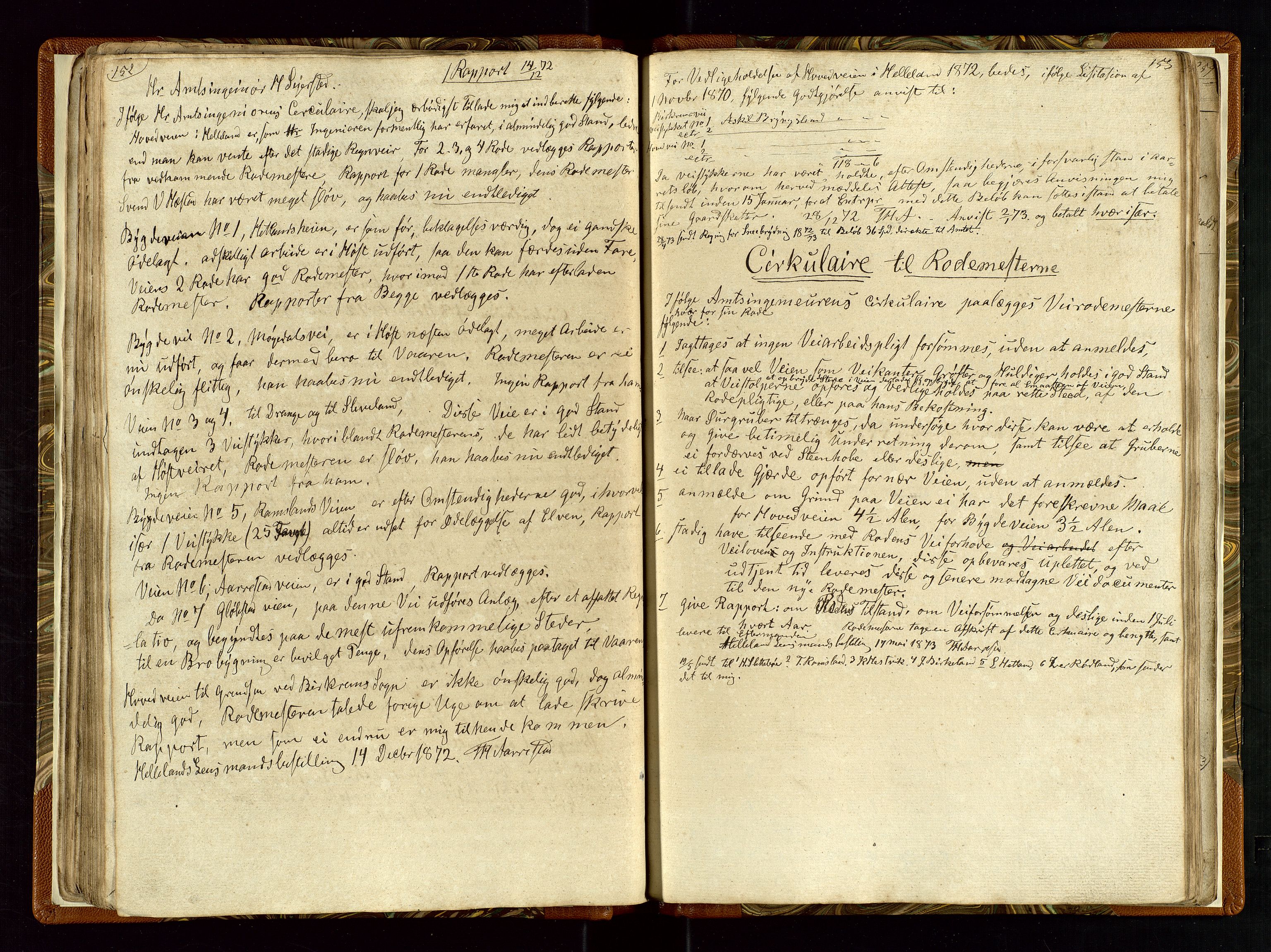 Helleland lensmannskontor, AV/SAST-A-100209/Ya/L0003: Diverseprotokoll, 1842-1960, s. 152-153