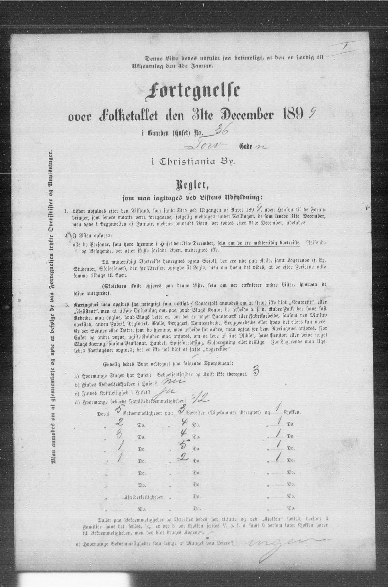 OBA, Kommunal folketelling 31.12.1899 for Kristiania kjøpstad, 1899, s. 14822