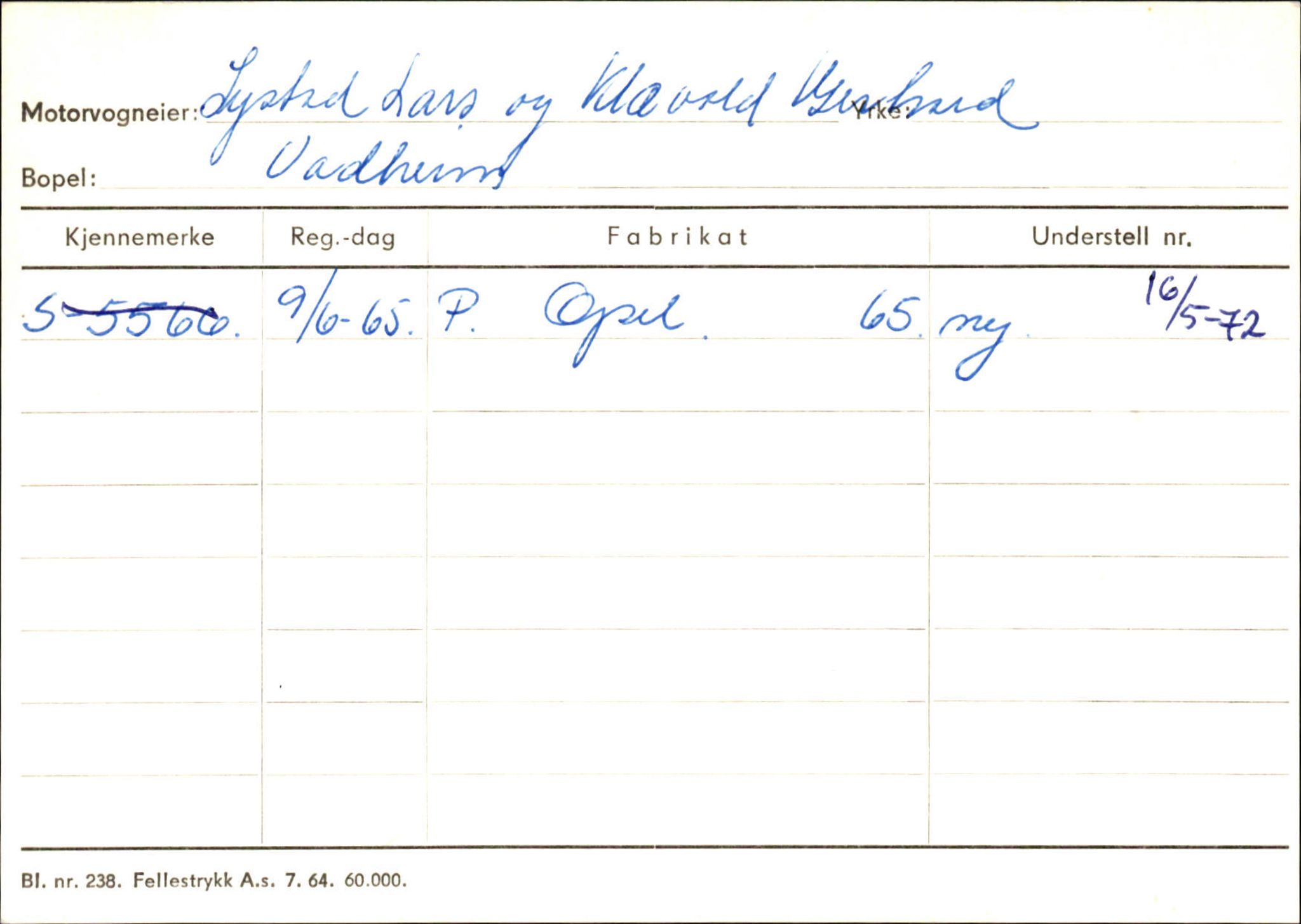 Statens vegvesen, Sogn og Fjordane vegkontor, AV/SAB-A-5301/4/F/L0131: Eigarregister Høyanger P-Å. Stryn S-Å, 1945-1975, s. 487