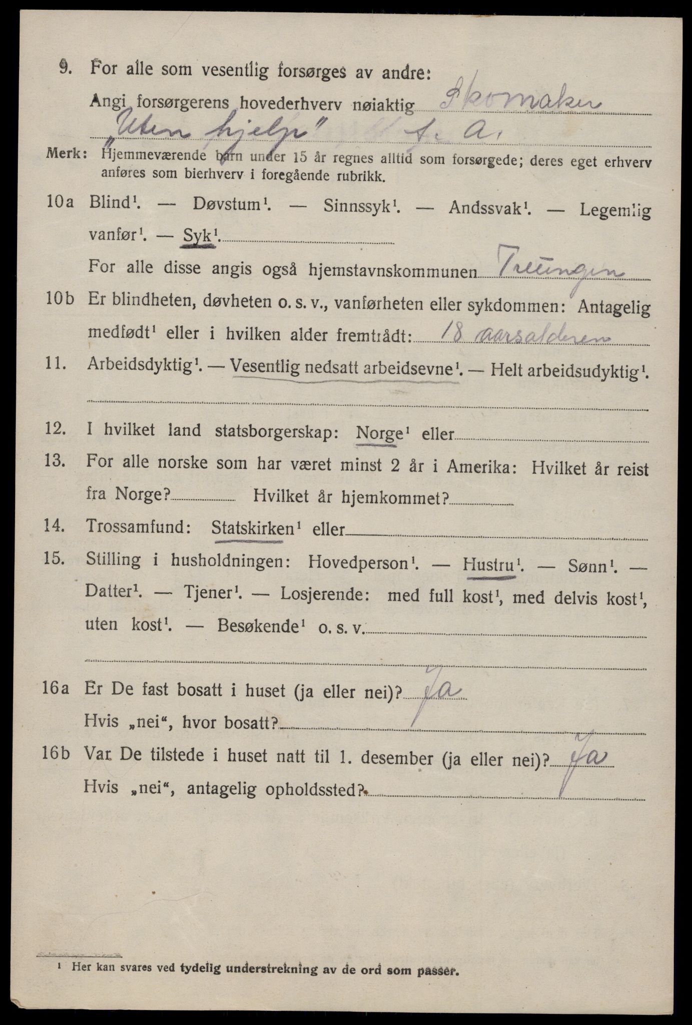 SAKO, Folketelling 1920 for 0830 Nissedal herred, 1920, s. 3036