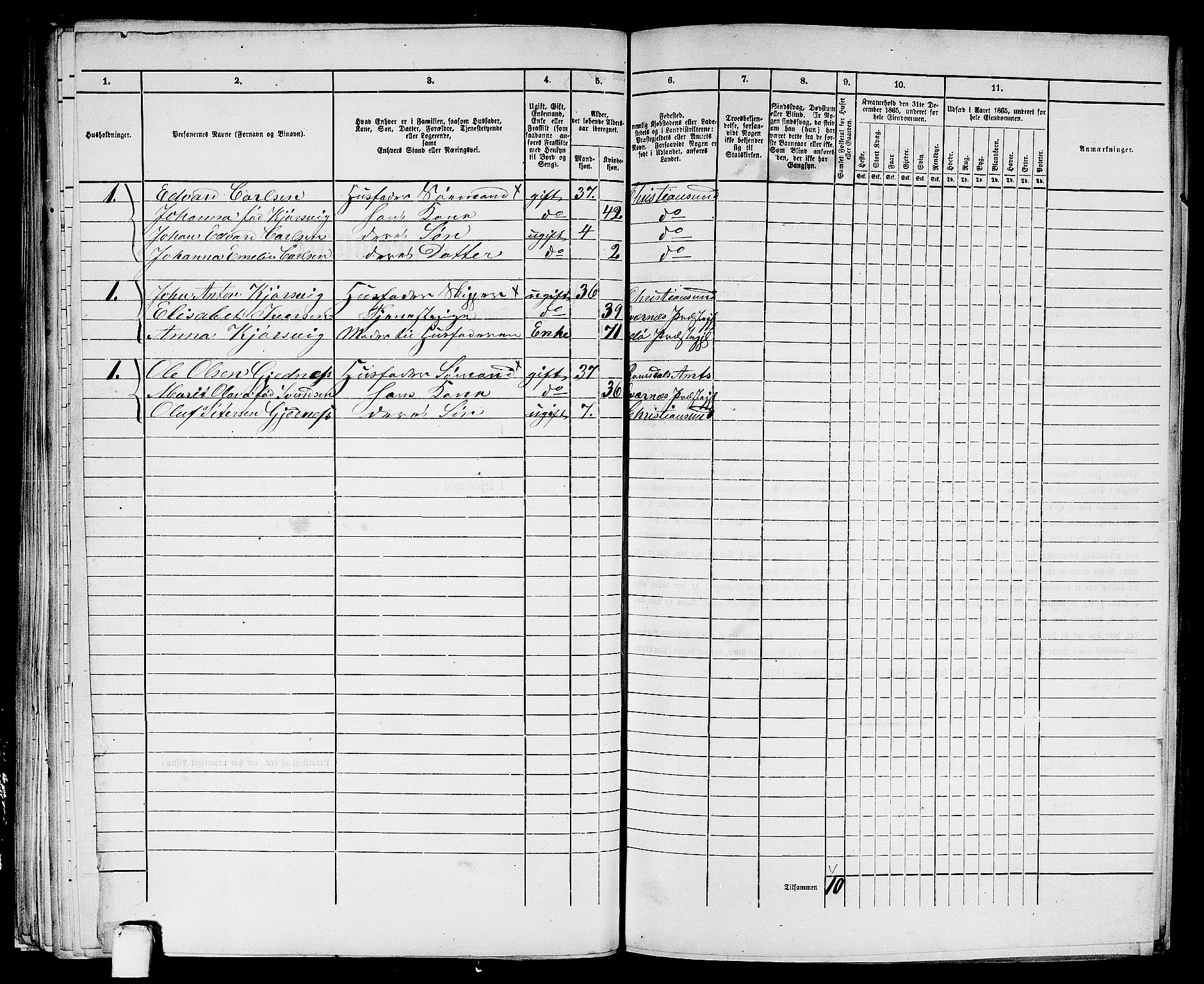 RA, Folketelling 1865 for 1503B Kristiansund prestegjeld, Kristiansund kjøpstad, 1865, s. 574