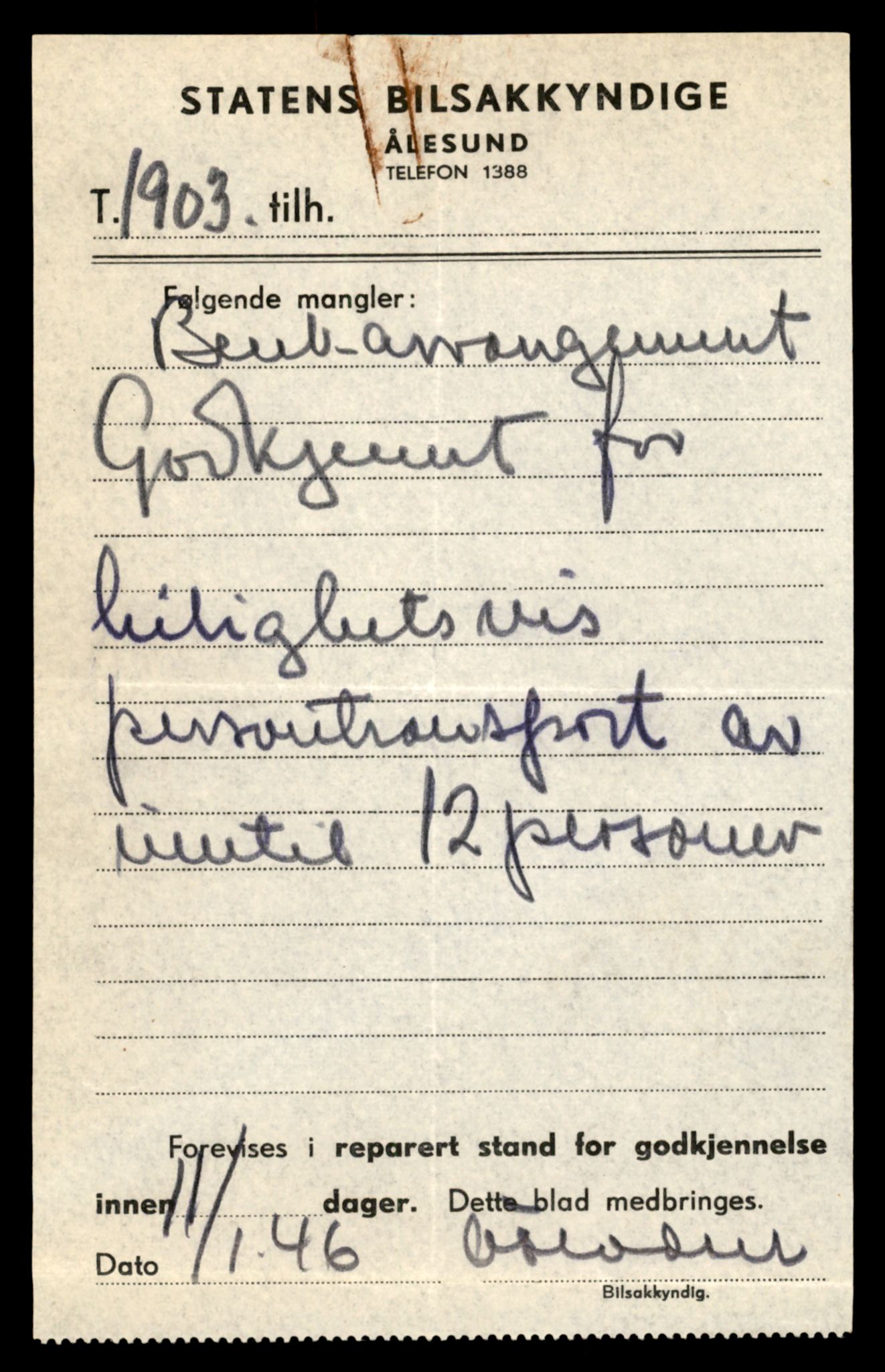 Møre og Romsdal vegkontor - Ålesund trafikkstasjon, AV/SAT-A-4099/F/Fe/L0033: Registreringskort for kjøretøy T 12151 - T 12474, 1927-1998, s. 1079