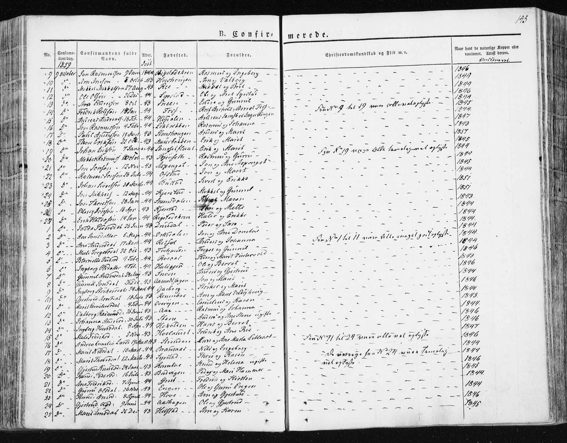 Ministerialprotokoller, klokkerbøker og fødselsregistre - Sør-Trøndelag, SAT/A-1456/672/L0855: Ministerialbok nr. 672A07, 1829-1860, s. 145
