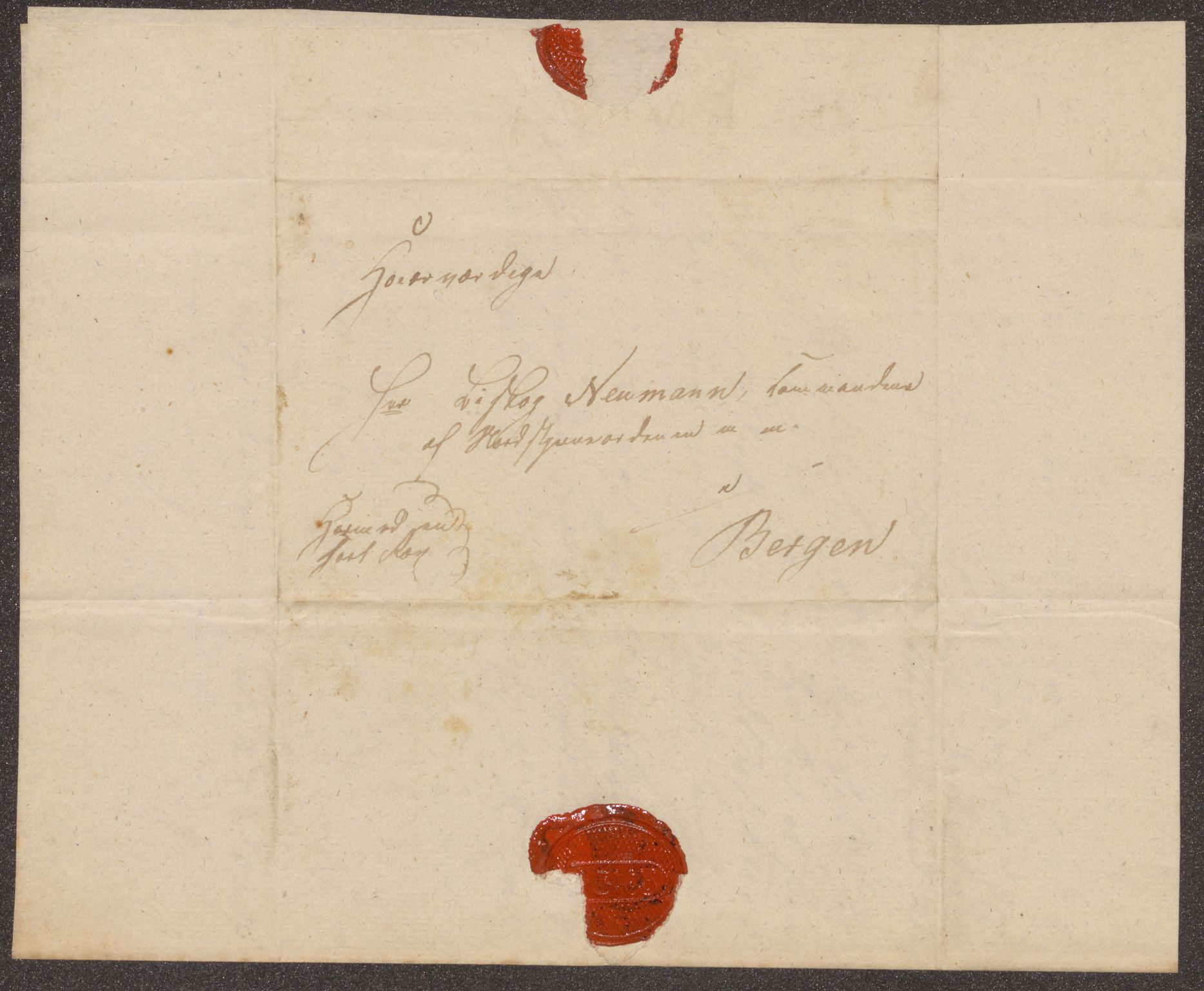 Bergens Museum, UMB/A007/D/Da/L0007/0003: Innkommende brev 1834 - 1835 / Innkommende brev 1835, 1835