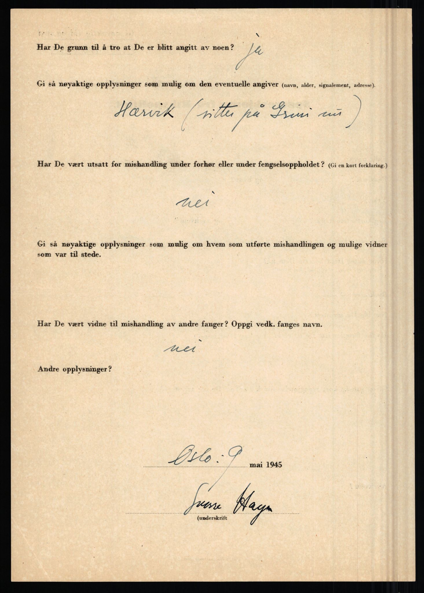 Rikspolitisjefen, AV/RA-S-1560/L/L0006: Hansen, Adolf Boye - Hemstad, Gunnar, 1940-1945, s. 896