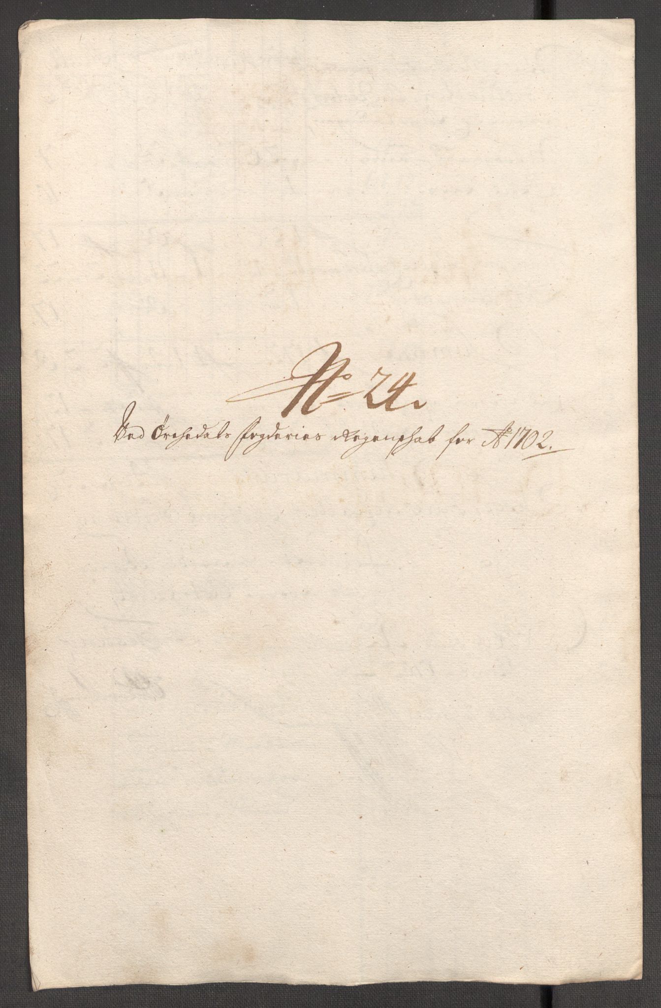 Rentekammeret inntil 1814, Reviderte regnskaper, Fogderegnskap, RA/EA-4092/R60/L3952: Fogderegnskap Orkdal og Gauldal, 1702, s. 184