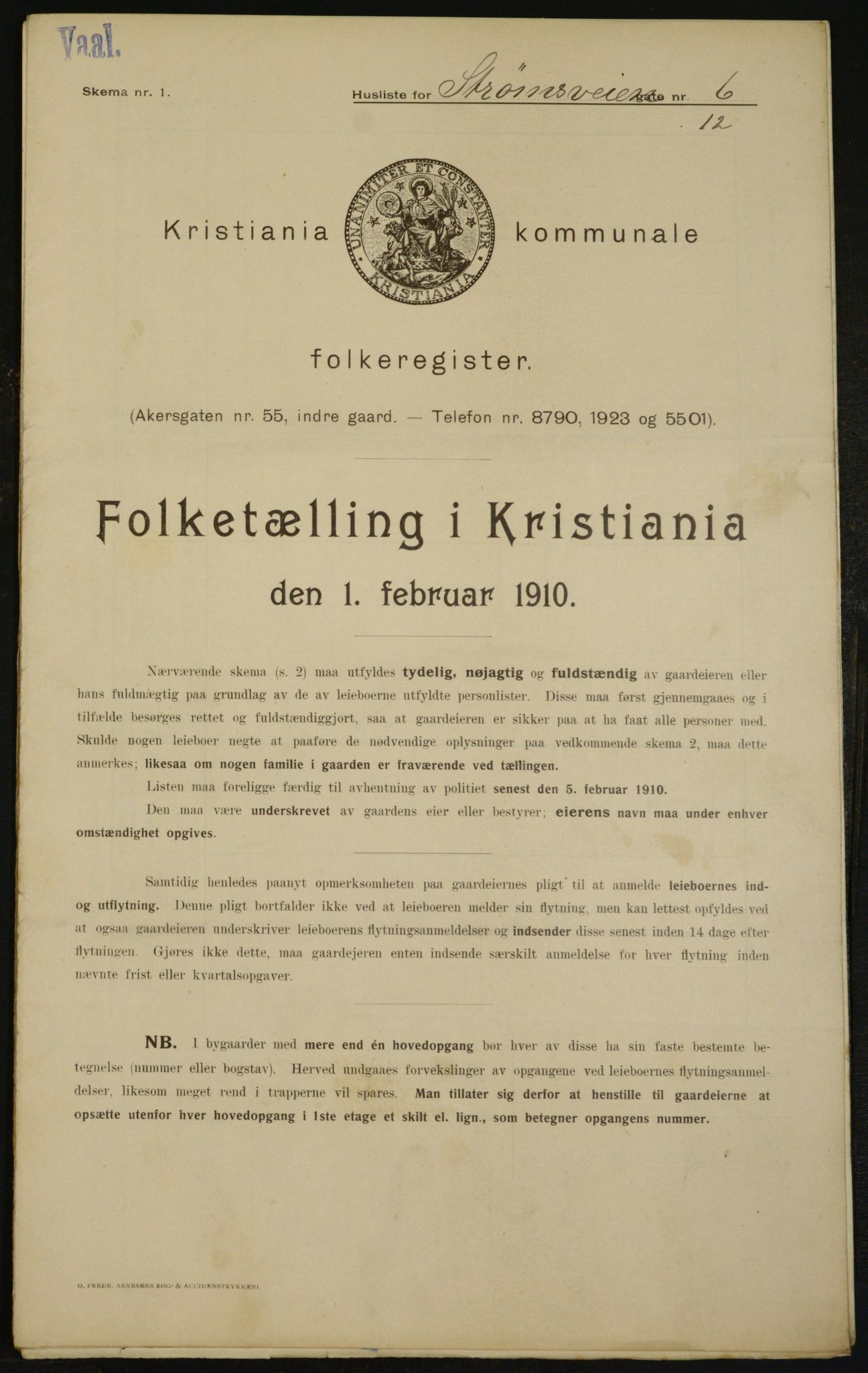 OBA, Kommunal folketelling 1.2.1910 for Kristiania, 1910, s. 98697