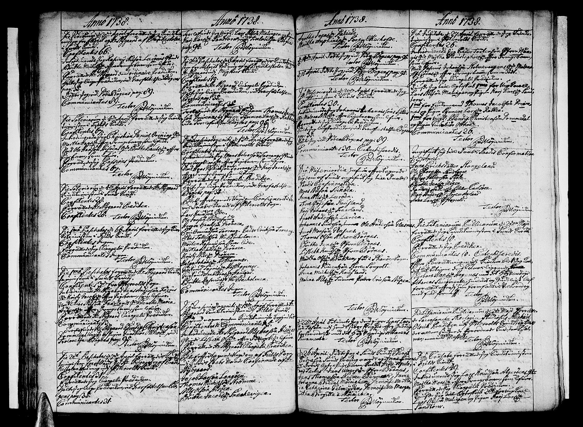 Sund sokneprestembete, AV/SAB-A-99930: Ministerialbok nr. A 1, 1729-1740