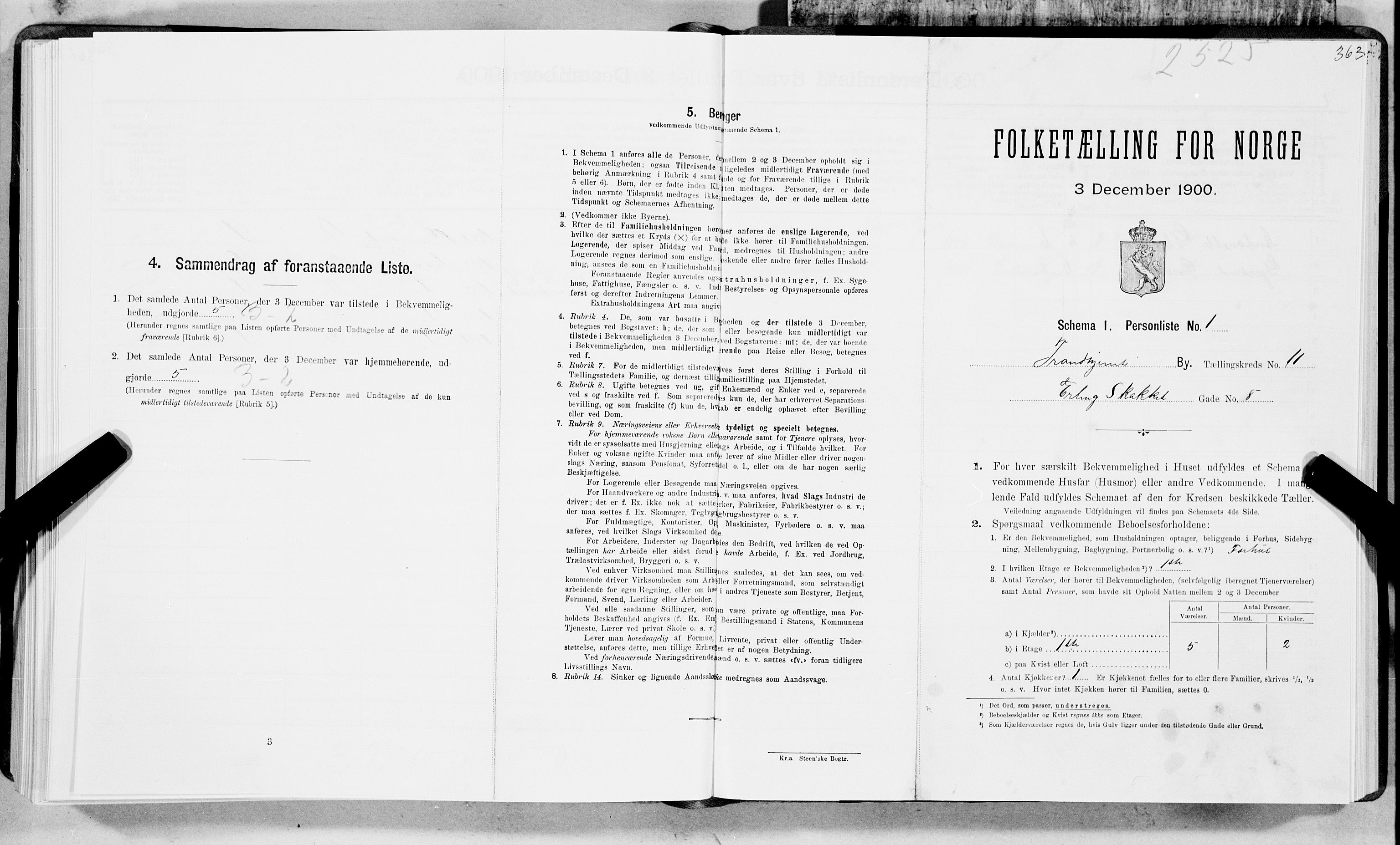 SAT, Folketelling 1900 for 1601 Trondheim kjøpstad, 1900, s. 1848