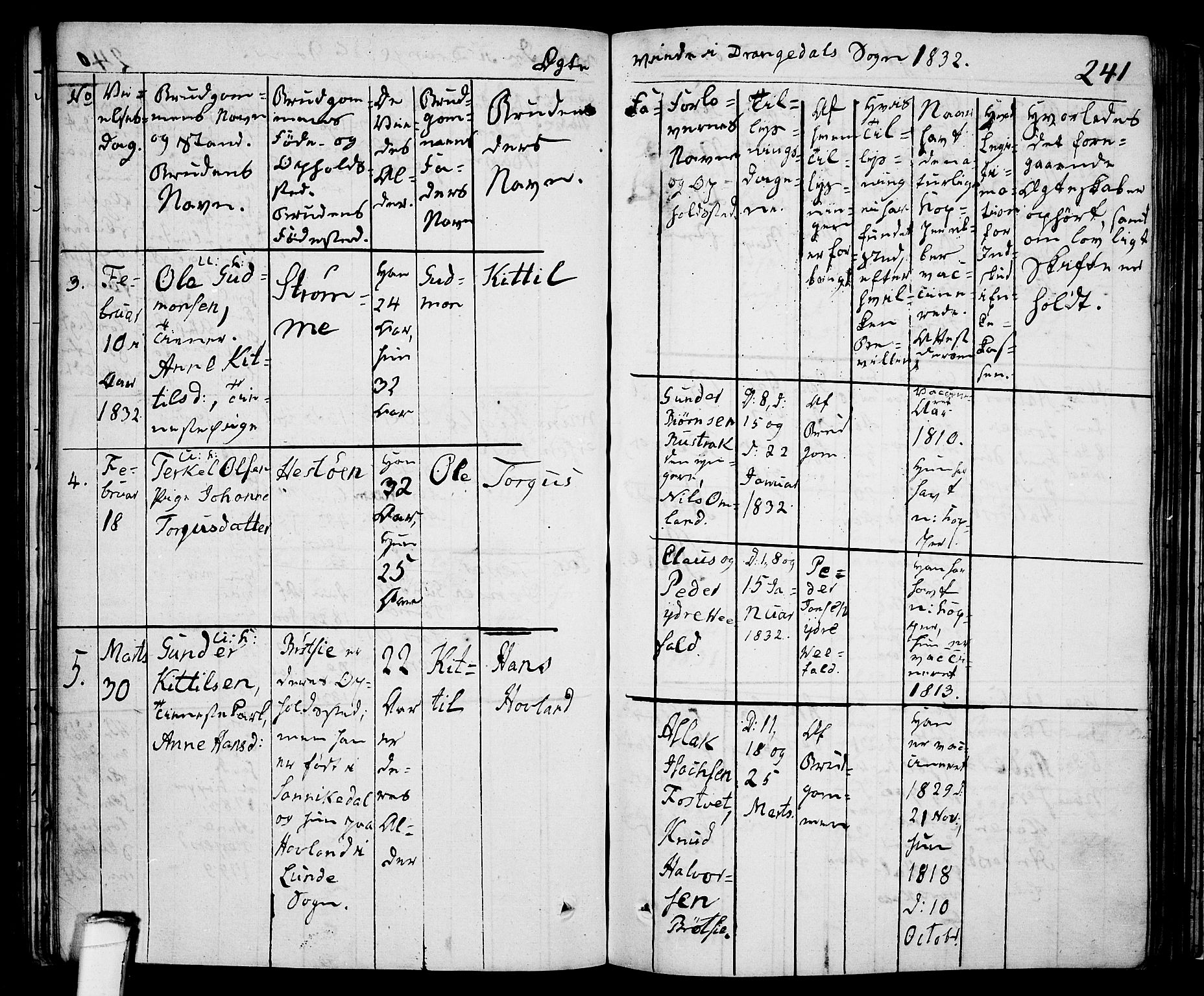Drangedal kirkebøker, AV/SAKO-A-258/F/Fa/L0006: Ministerialbok nr. 6, 1831-1837, s. 241