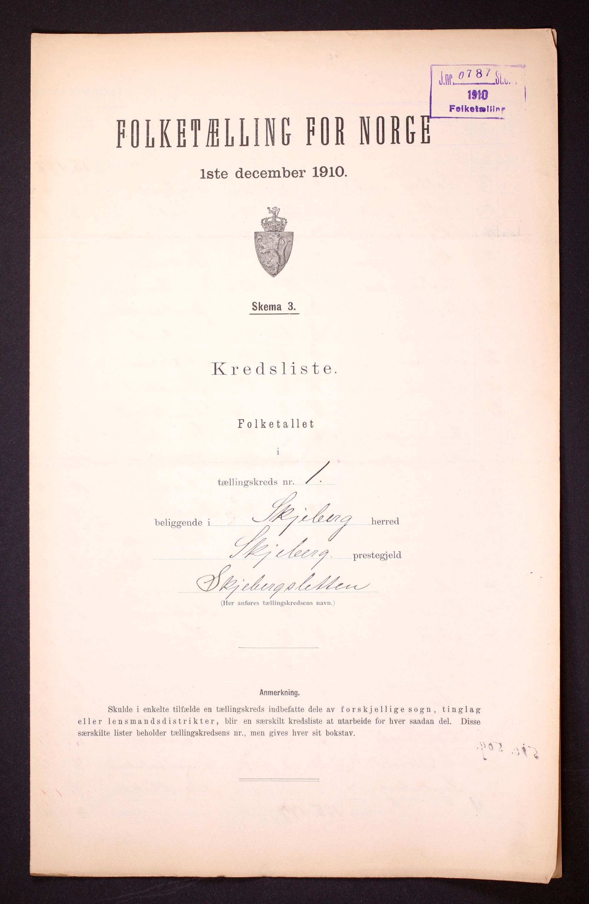 RA, Folketelling 1910 for 0115 Skjeberg herred, 1910, s. 4