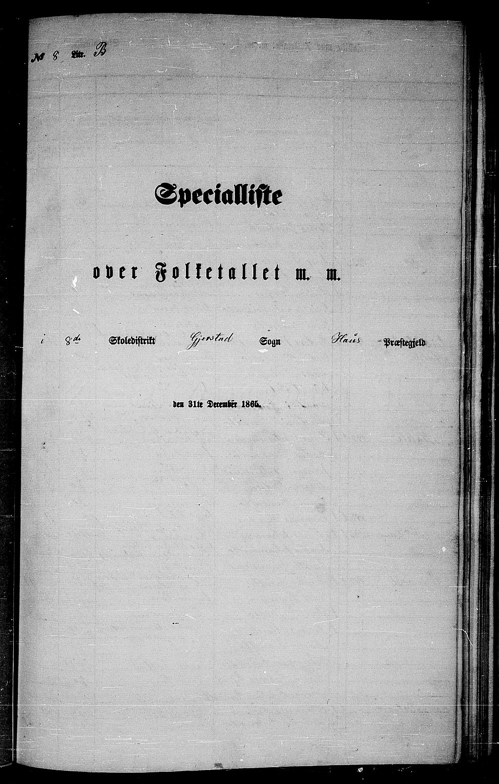 RA, Folketelling 1865 for 1250P Haus prestegjeld, 1865, s. 162