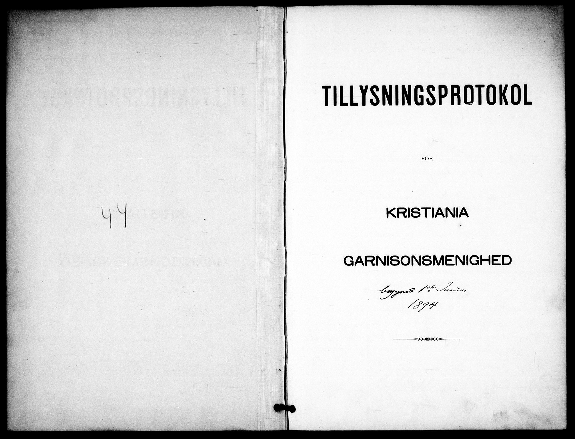 Garnisonsmenigheten Kirkebøker, AV/SAO-A-10846/H/Ha/L0008: Lysningsprotokoll nr. I 8, 1894-1908