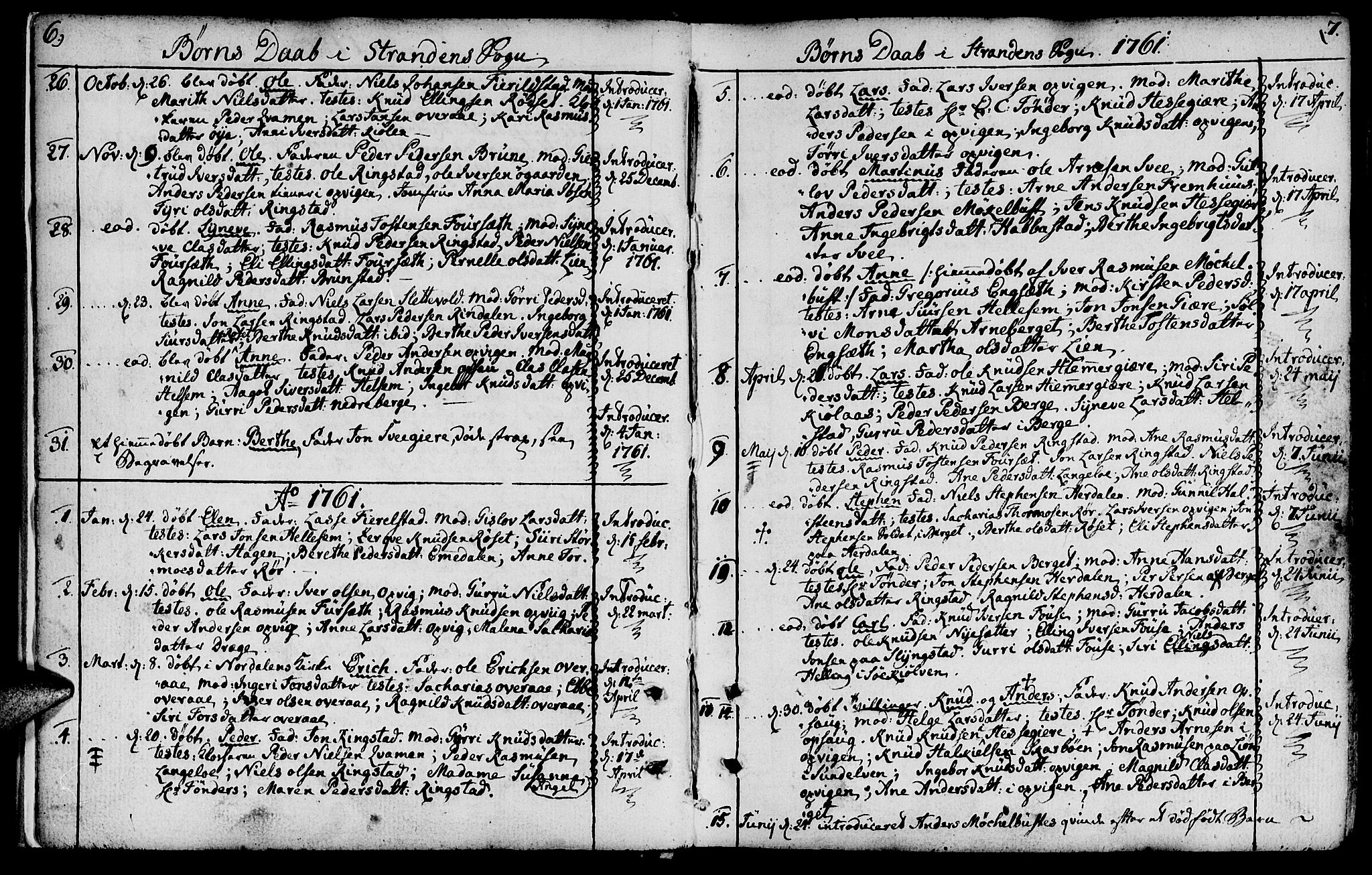 Ministerialprotokoller, klokkerbøker og fødselsregistre - Møre og Romsdal, AV/SAT-A-1454/520/L0271: Ministerialbok nr. 520A01, 1759-1801, s. 6-7