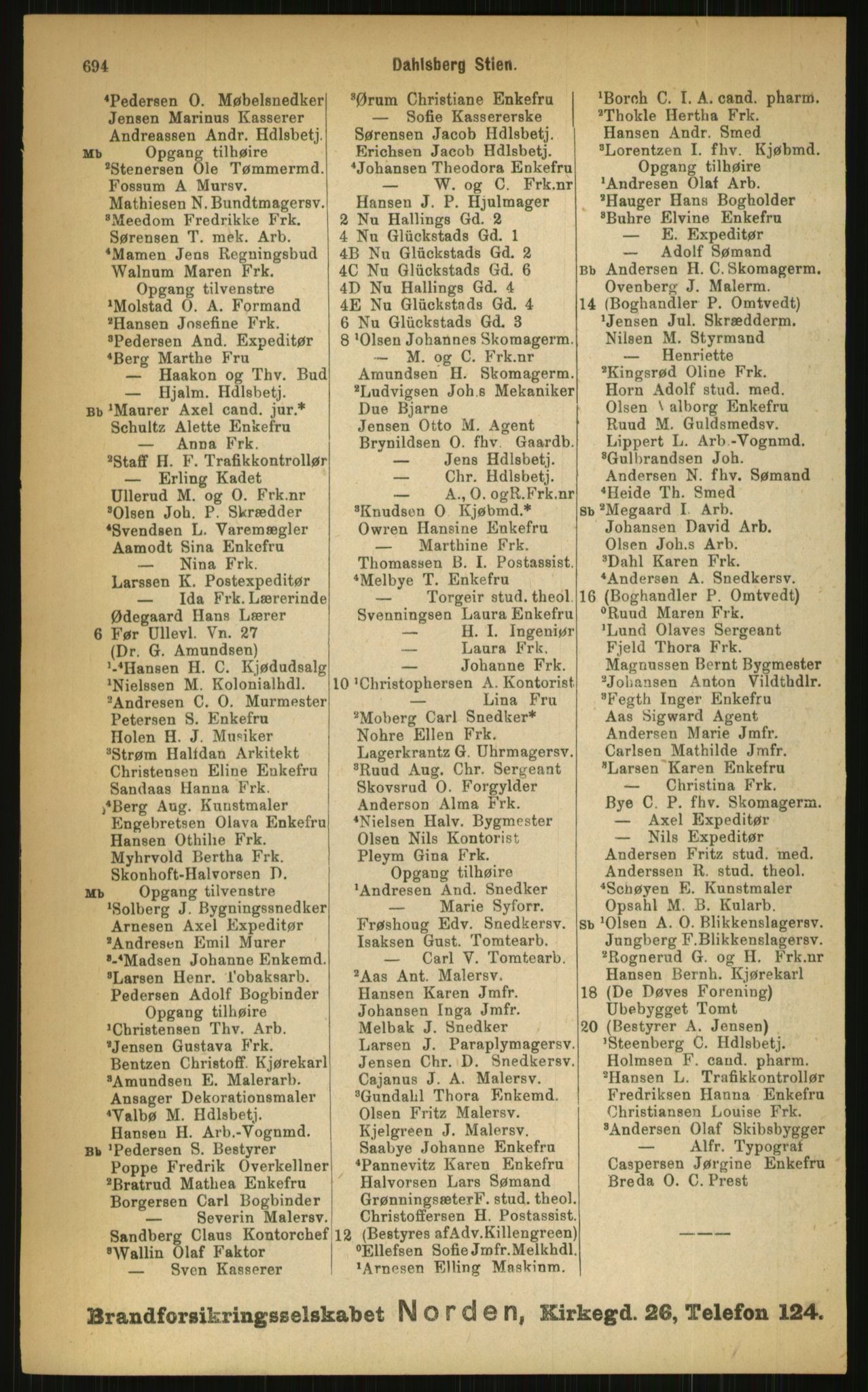 Kristiania/Oslo adressebok, PUBL/-, 1899, s. 694