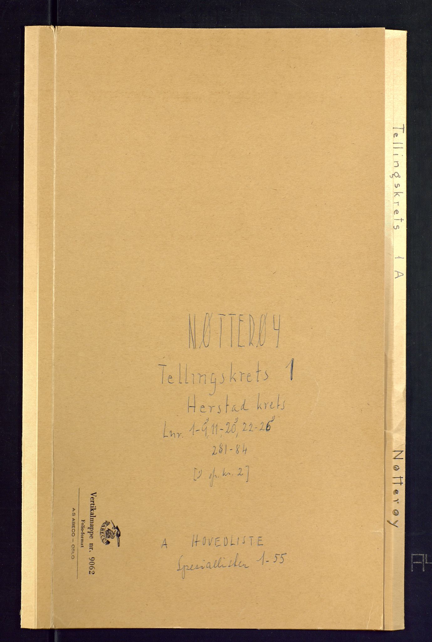 SAKO, Folketelling 1875 for 0722P Nøtterøy prestegjeld, 1875, s. 1