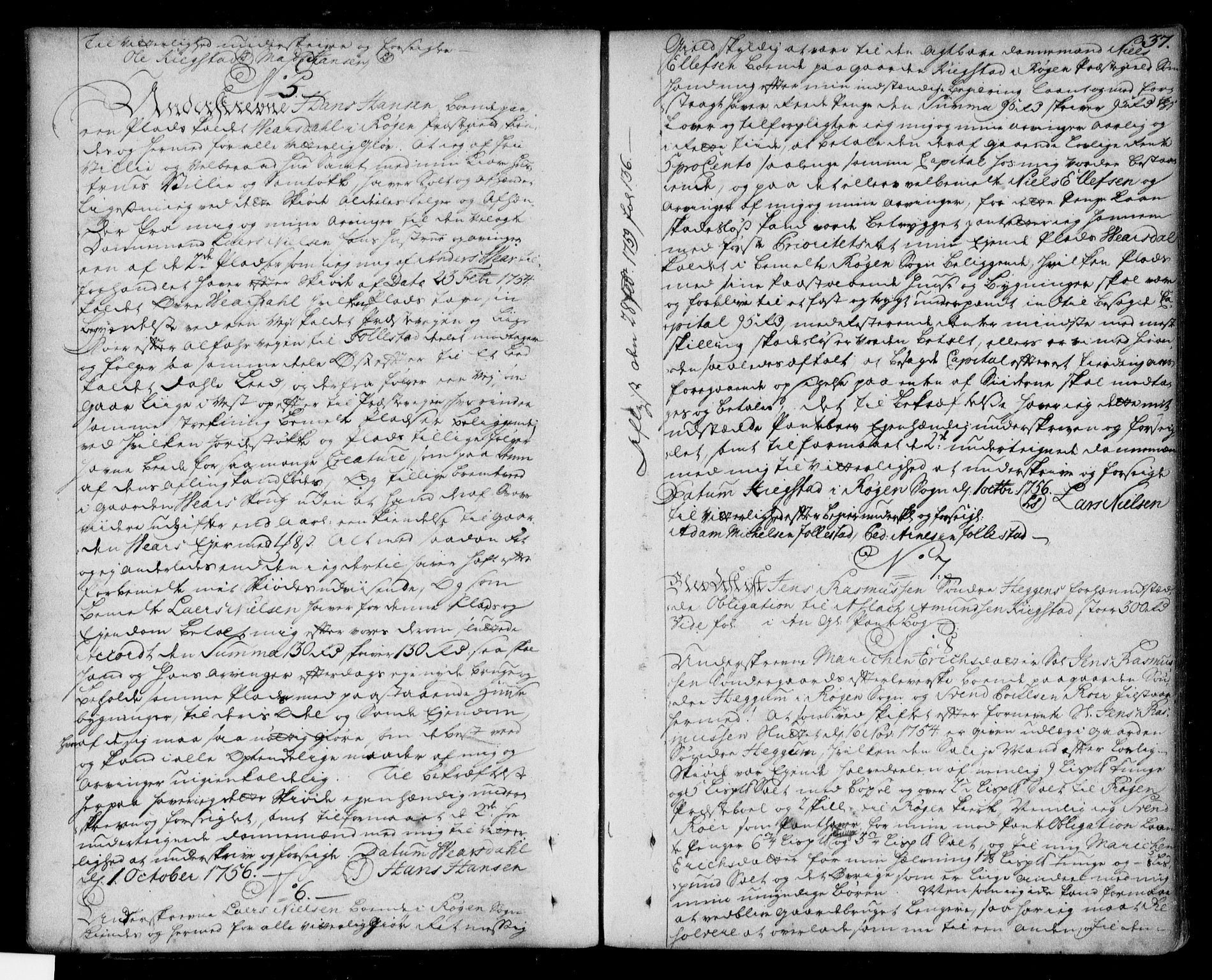 Lier, Røyken og Hurum sorenskriveri, SAKO/A-89/G/Ga/Gaa/L0003: Pantebok nr. III, 1756-1771, s. 37