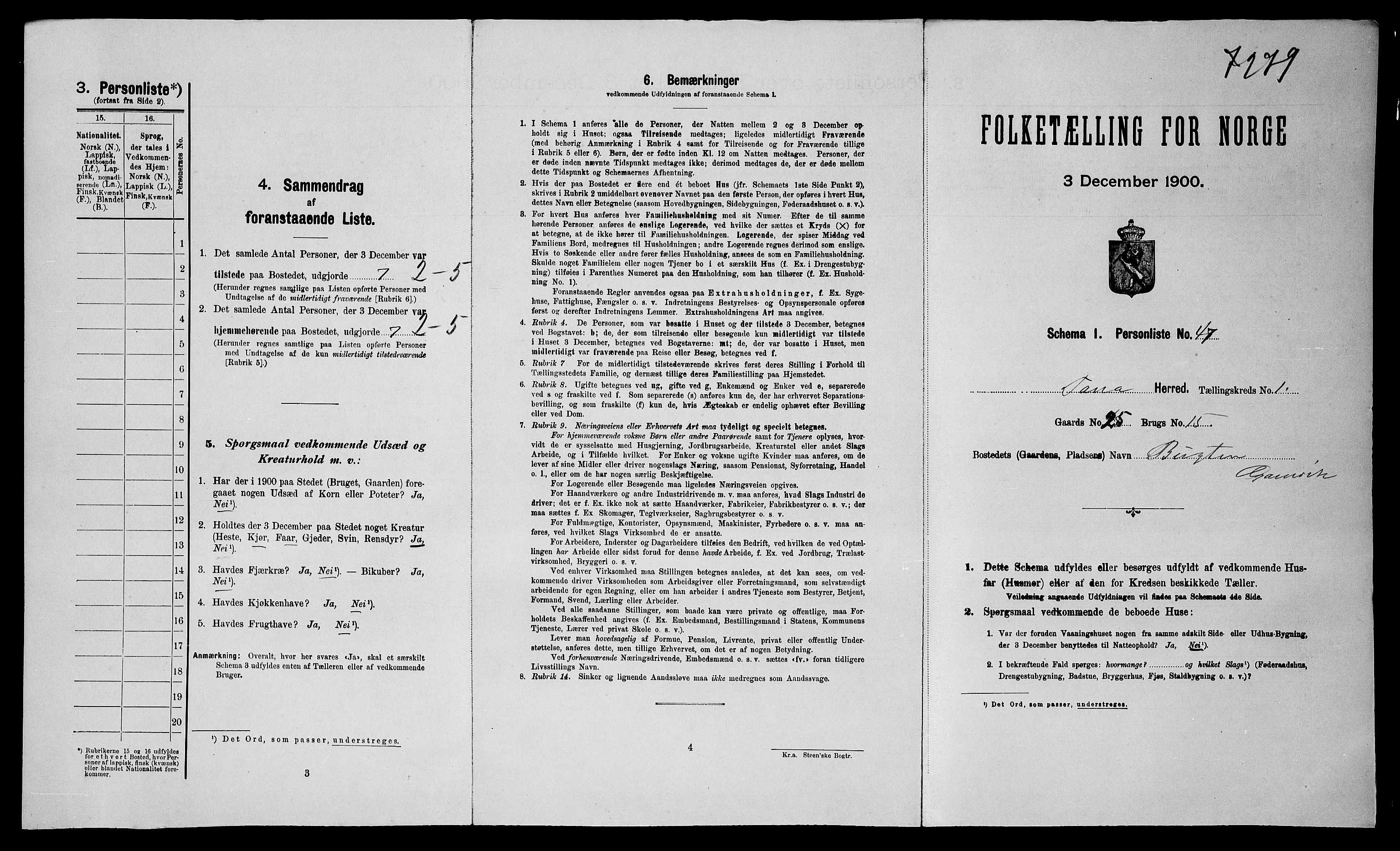 SATØ, Folketelling 1900 for 2025 Tana herred, 1900, s. 112