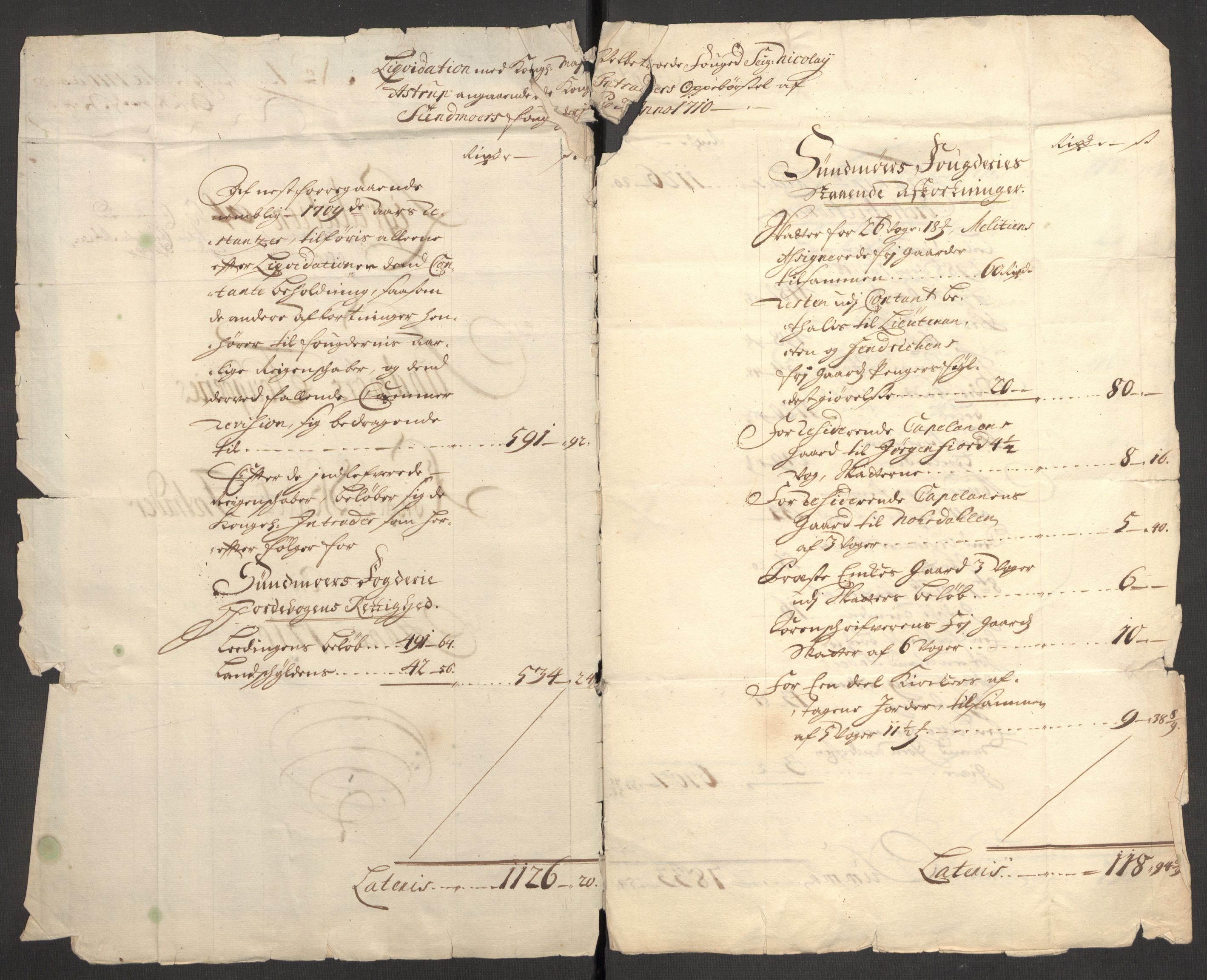 Rentekammeret inntil 1814, Reviderte regnskaper, Fogderegnskap, AV/RA-EA-4092/R54/L3563: Fogderegnskap Sunnmøre, 1710, s. 13