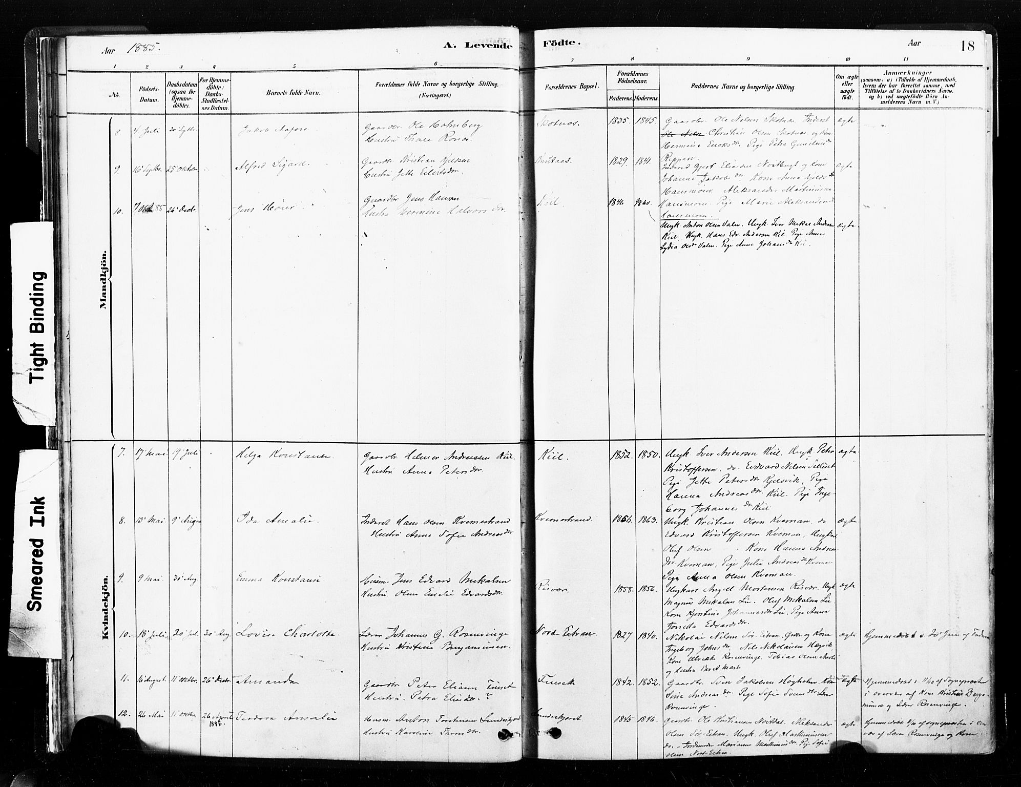 Ministerialprotokoller, klokkerbøker og fødselsregistre - Nord-Trøndelag, SAT/A-1458/789/L0705: Ministerialbok nr. 789A01, 1878-1910, s. 18