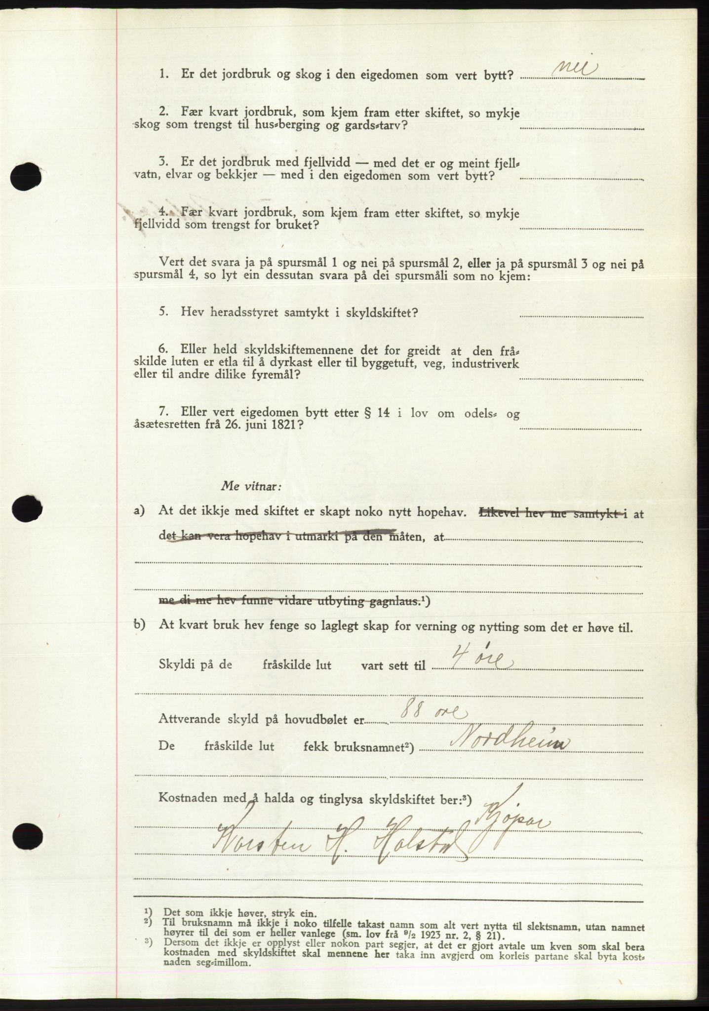 Søre Sunnmøre sorenskriveri, AV/SAT-A-4122/1/2/2C/L0075: Pantebok nr. 1A, 1943-1943, Dagboknr: 763/1943