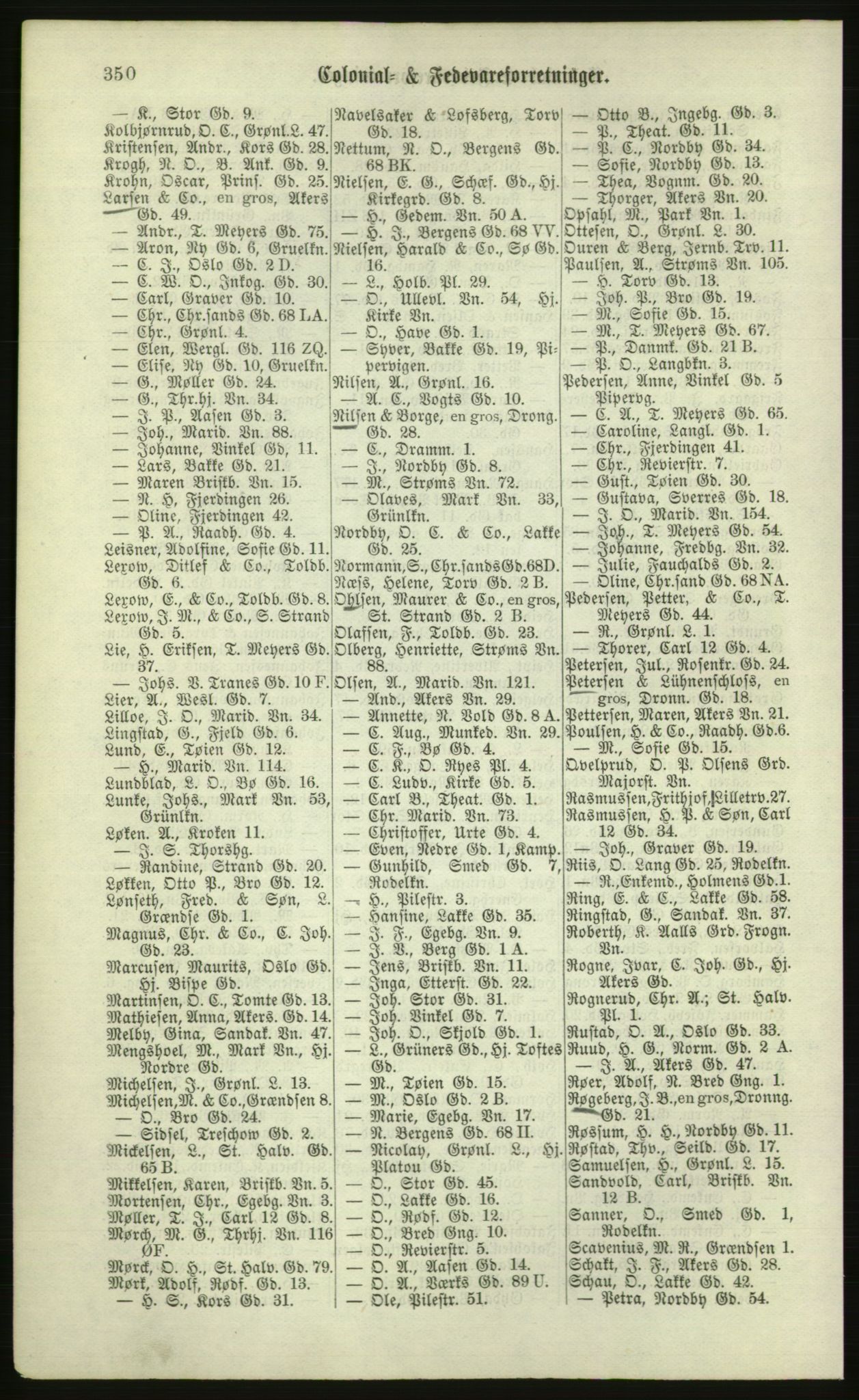 Kristiania/Oslo adressebok, PUBL/-, 1881, s. 350