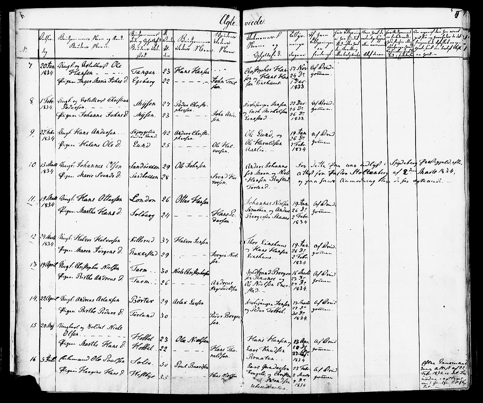 Enebakk prestekontor Kirkebøker, AV/SAO-A-10171c/F/Fa/L0012: Ministerialbok nr. I 12, 1832-1882, s. 5