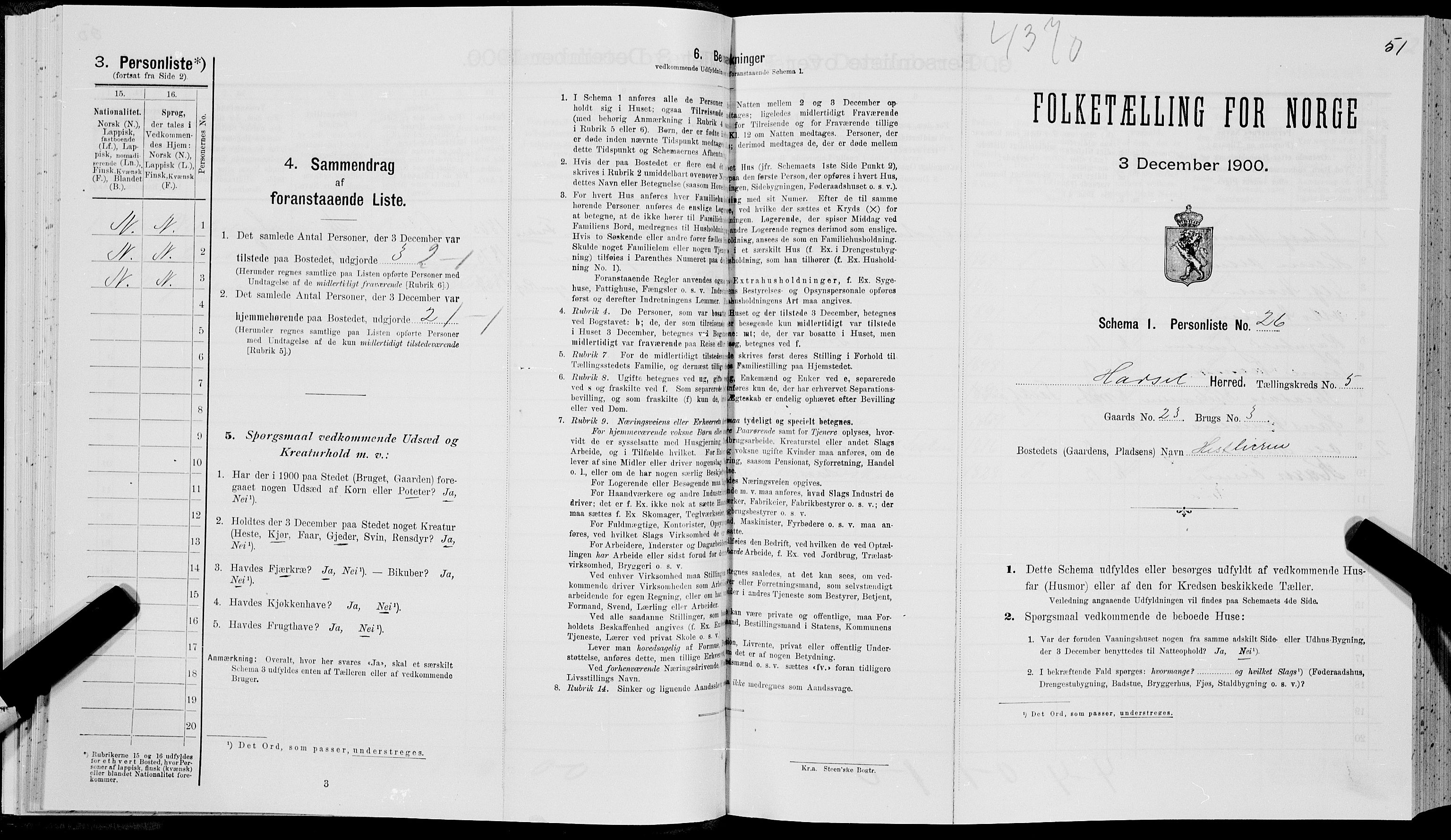SAT, Folketelling 1900 for 1866 Hadsel herred, 1900, s. 515