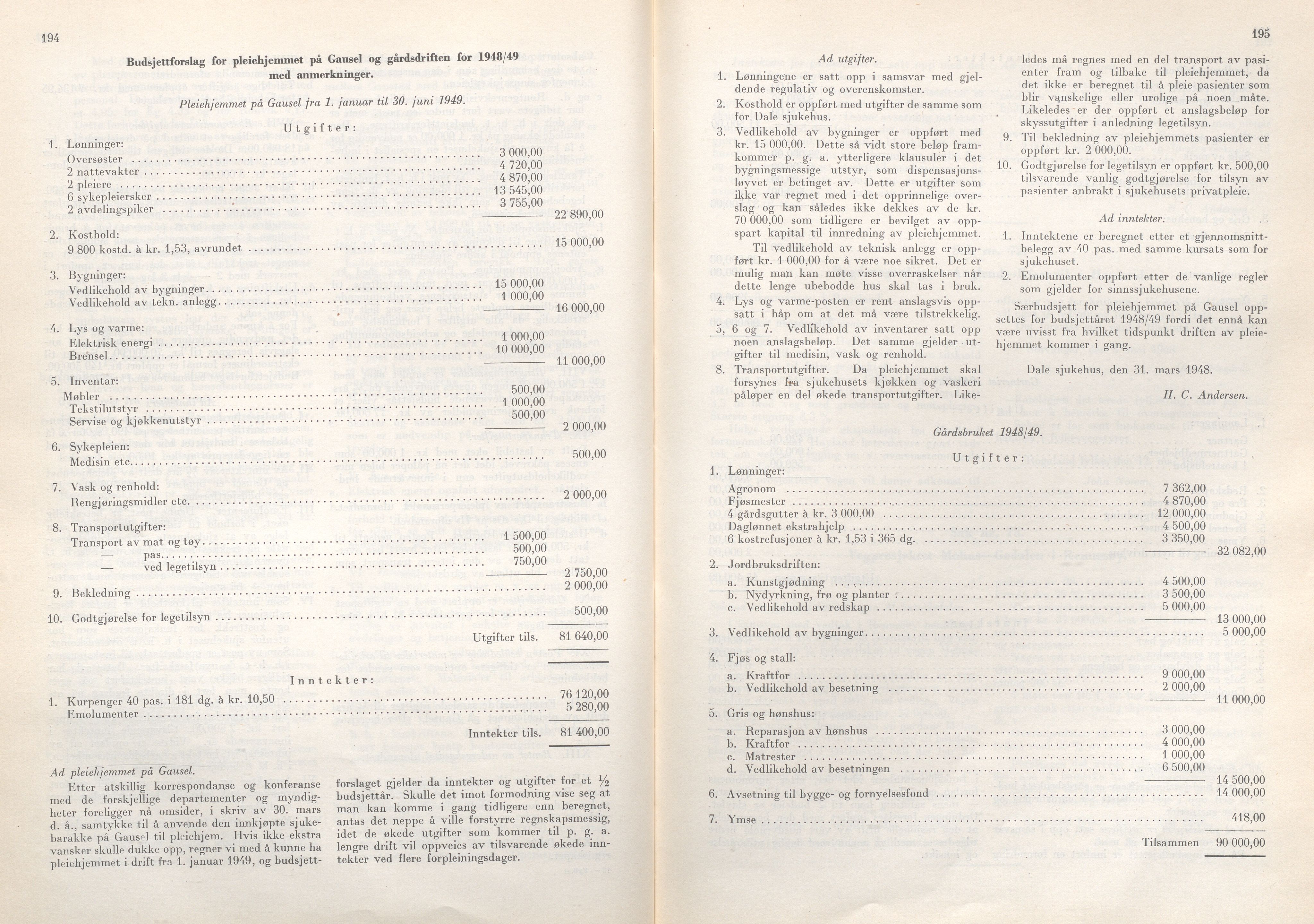 Rogaland fylkeskommune - Fylkesrådmannen , IKAR/A-900/A/Aa/Aaa/L0067: Møtebok , 1948, s. 194-195