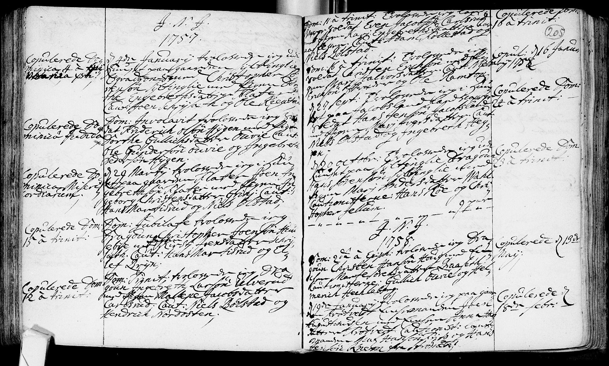 Røyken kirkebøker, SAKO/A-241/F/Fa/L0002: Ministerialbok nr. 2, 1731-1782, s. 205