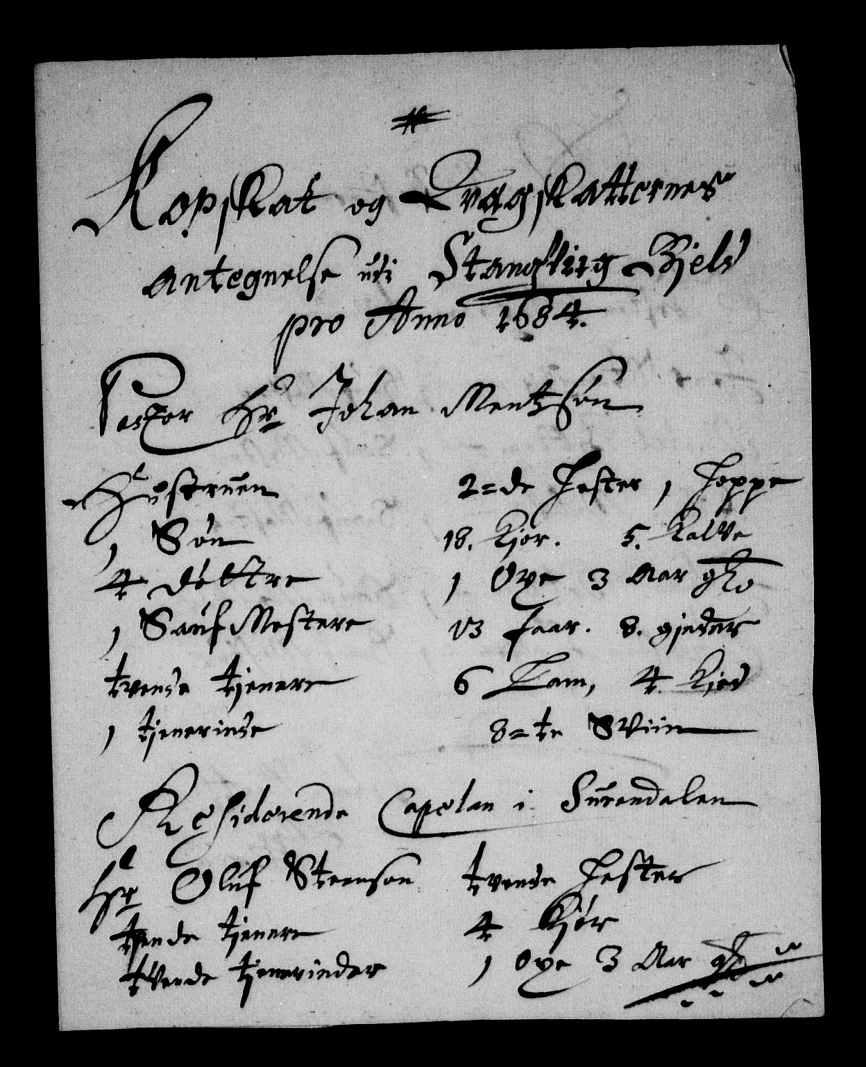 Rentekammeret inntil 1814, Reviderte regnskaper, Stiftamtstueregnskaper, Trondheim stiftamt og Nordland amt, AV/RA-EA-6044/R/Rg/L0076: Trondheim stiftamt og Nordland amt, 1684