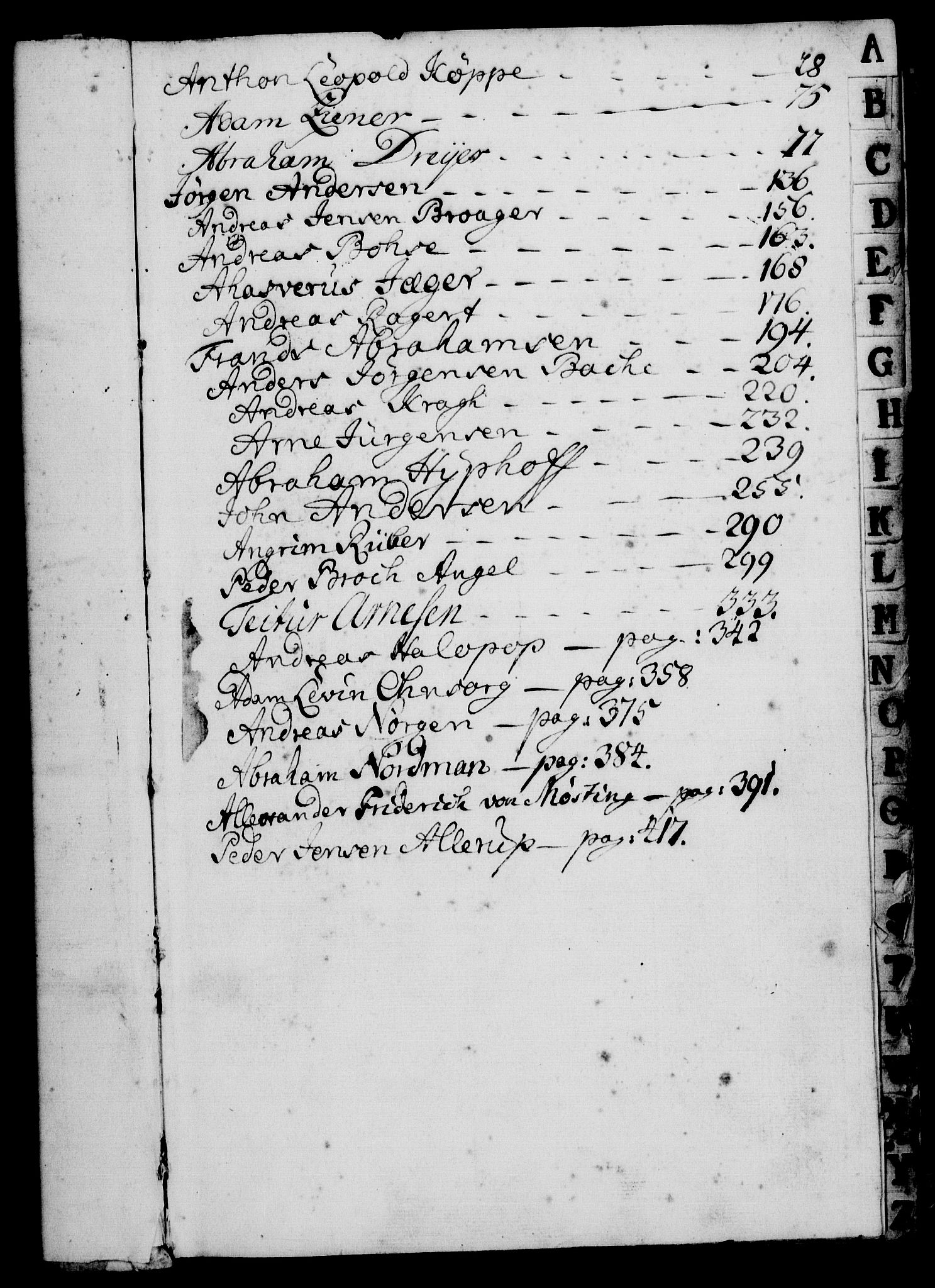 Rentekammeret, Kammerkanselliet, RA/EA-3111/G/Gg/Gge/L0001: Norsk bestallingsprotokoll med register (merket RK 53.25), 1720-1730