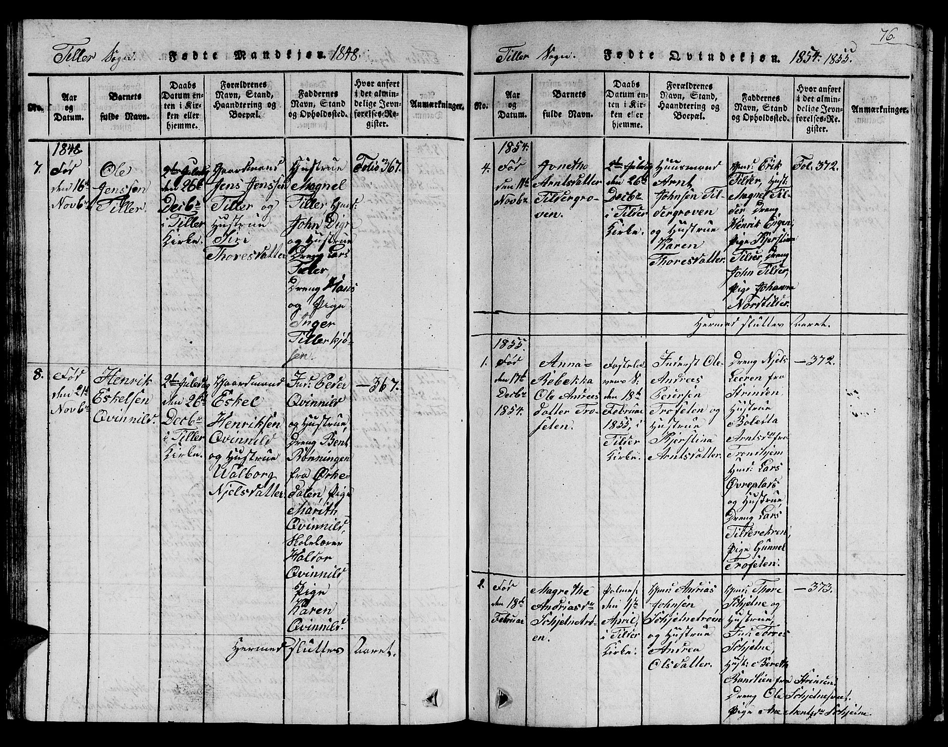 Ministerialprotokoller, klokkerbøker og fødselsregistre - Sør-Trøndelag, AV/SAT-A-1456/621/L0458: Klokkerbok nr. 621C01, 1816-1865, s. 76