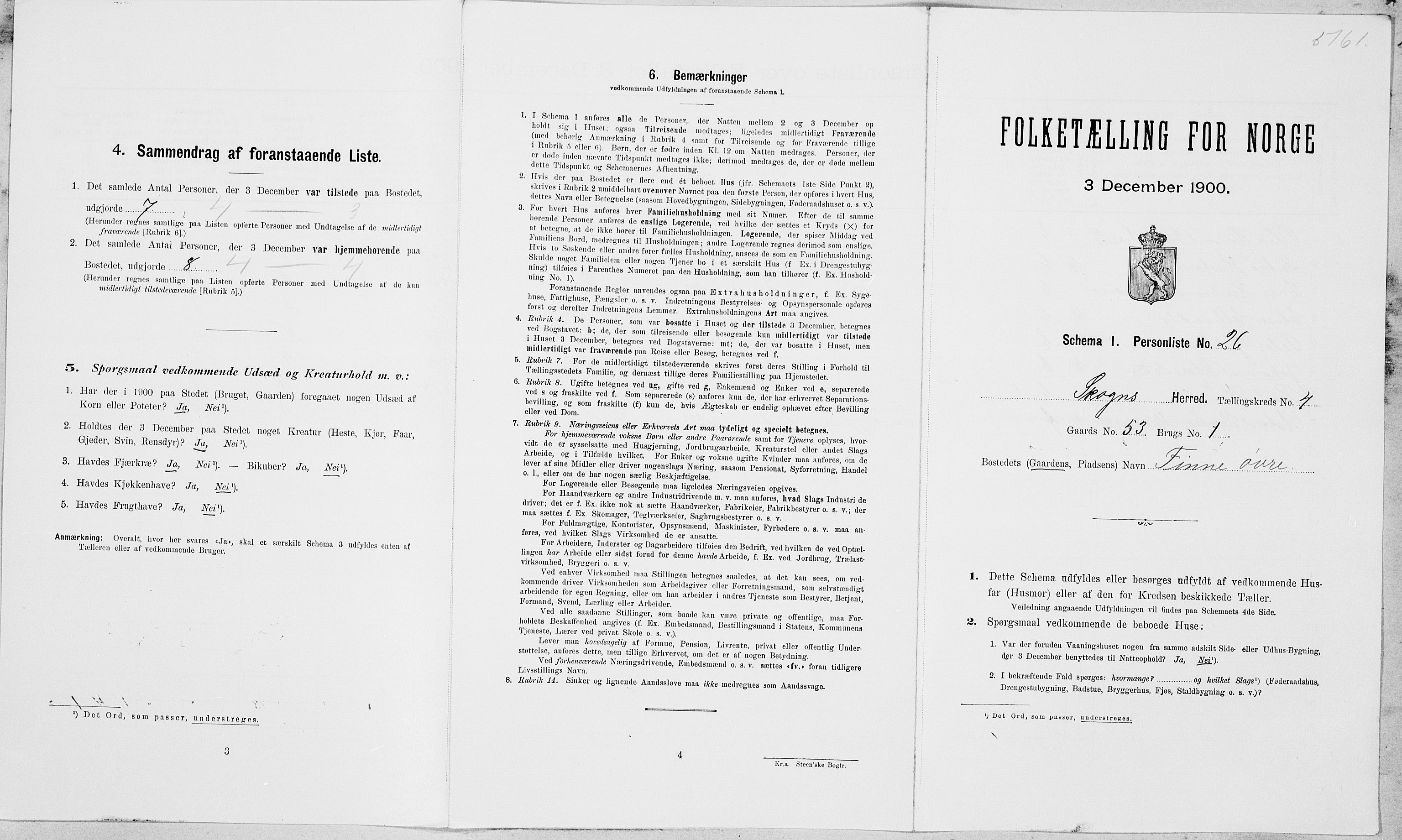 SAT, Folketelling 1900 for 1719 Skogn herred, 1900, s. 767