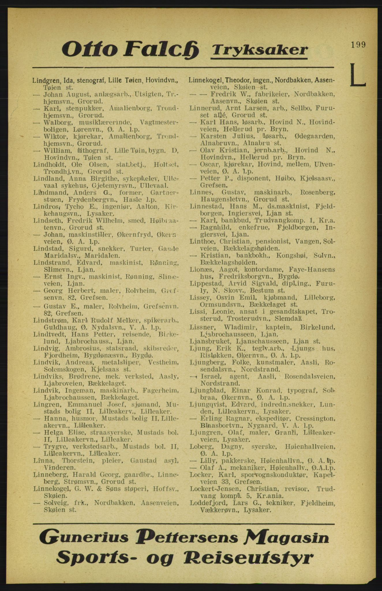 Aker adressebok/adressekalender, PUBL/001/A/002: Akers adressekalender, 1922, s. 199