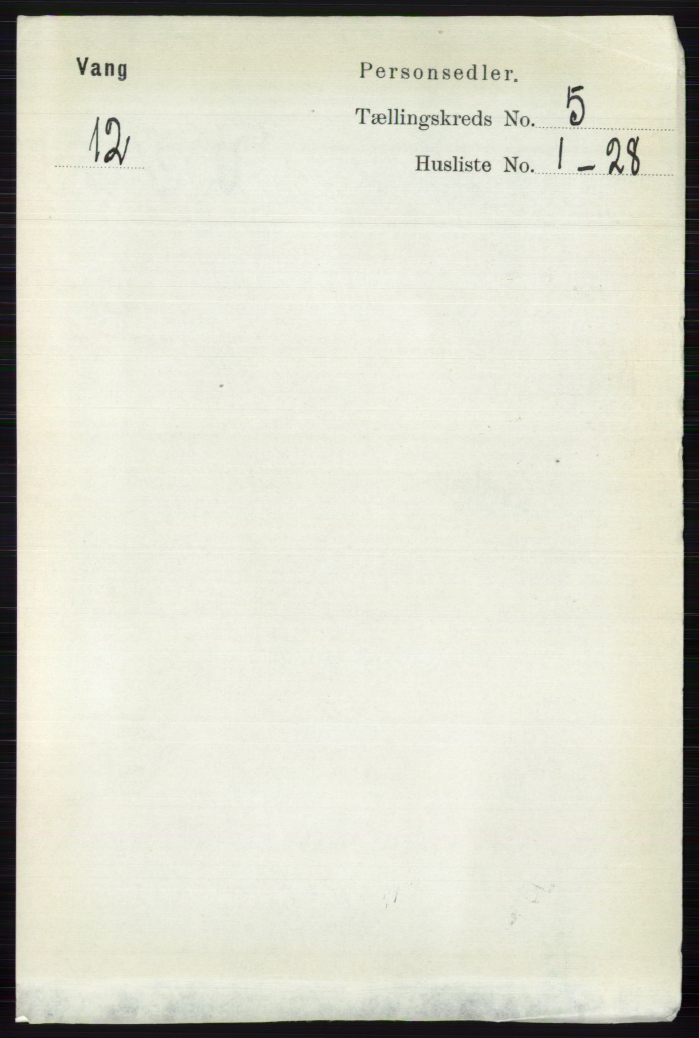 RA, Folketelling 1891 for 0545 Vang herred, 1891, s. 1036